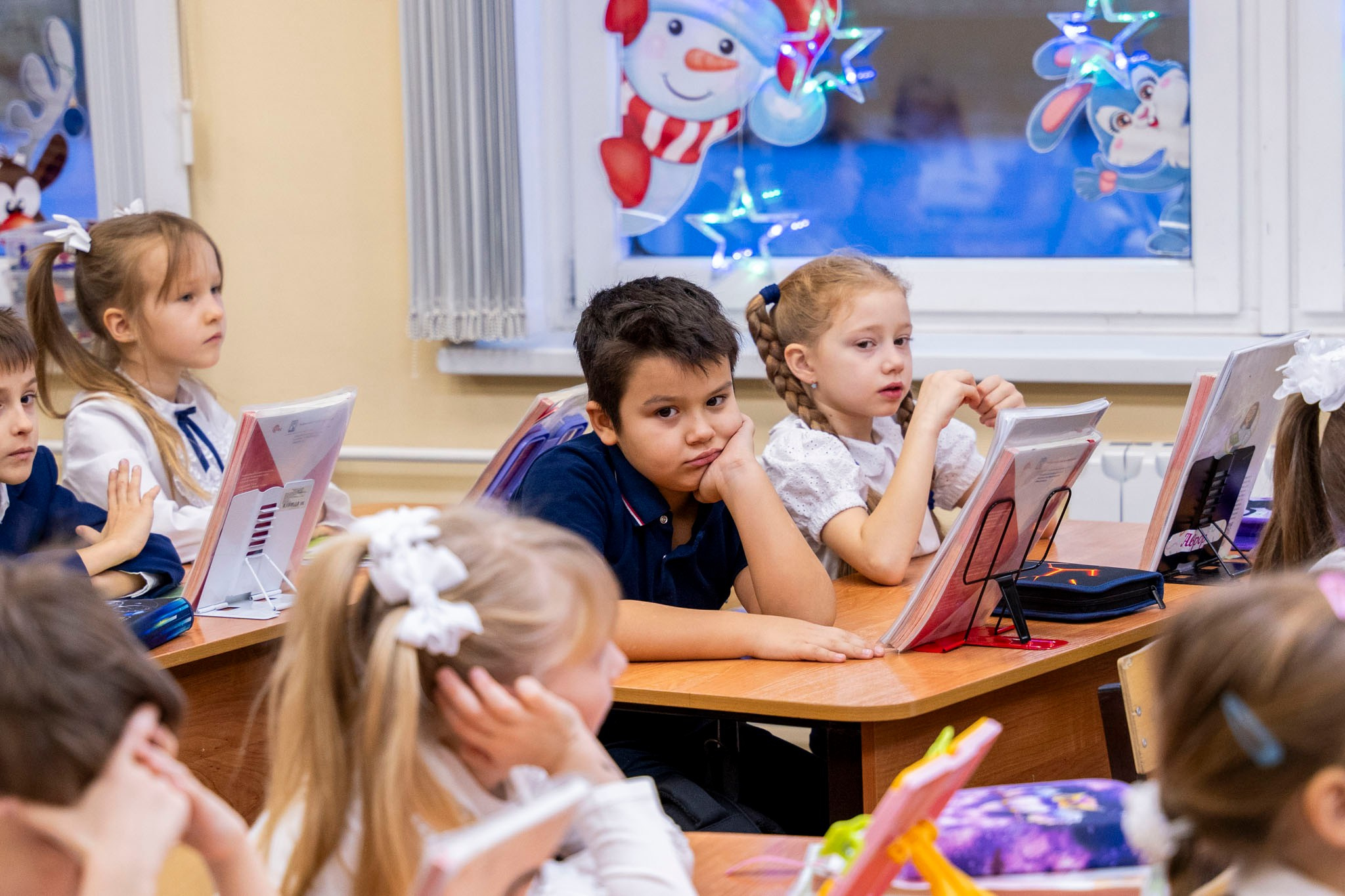 Открытый урок в 1 классе. Фотограф Юлия Попова