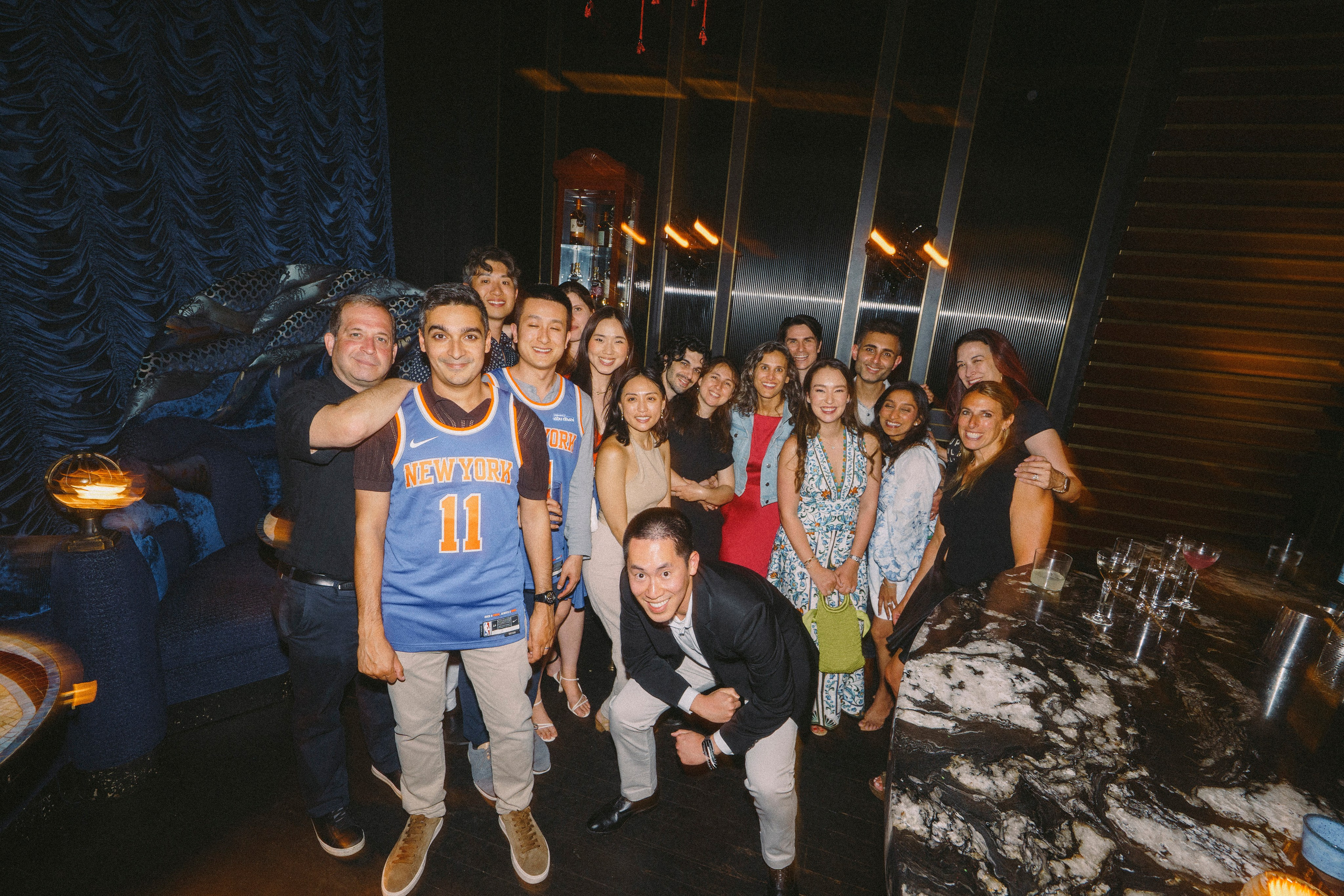 Birthday party at a restaurant. New York photographer RINAT SHAHMETOV in New York city