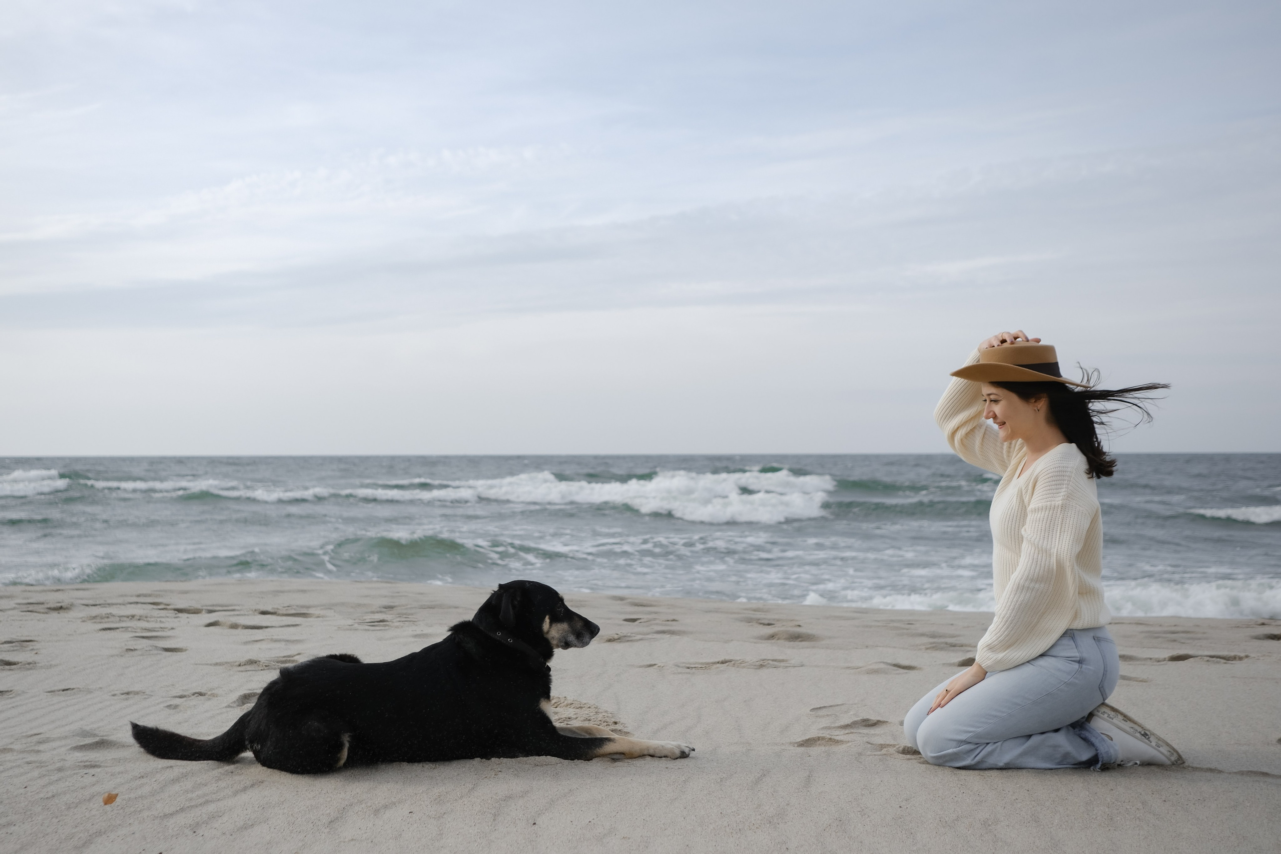 Мечта о Балтийской косе…и собаке. Съемка для Ани. Фотограф в Москве (готова приехать к вам в город)
