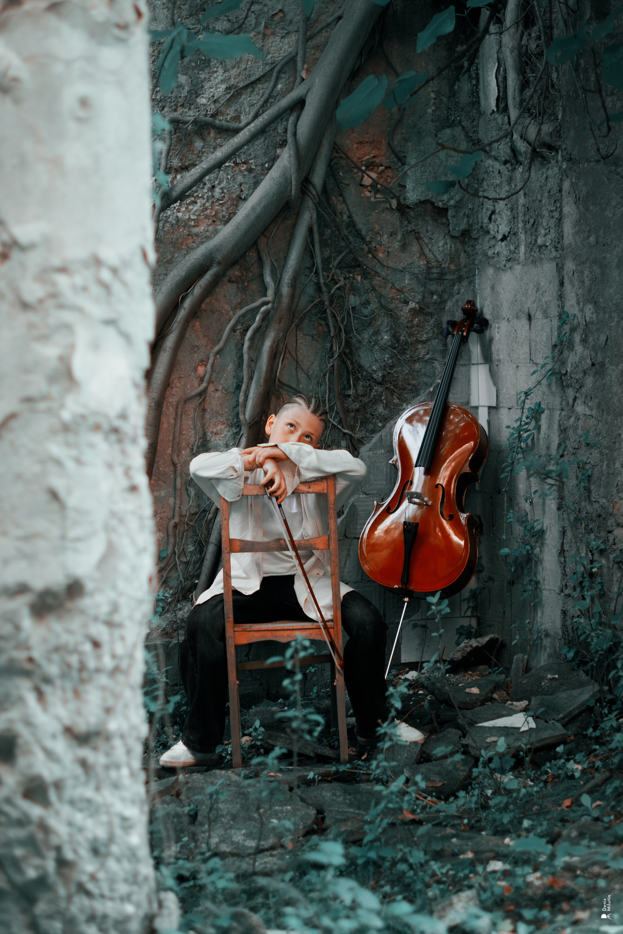 Виолончелист. Портретный фотограф Денис Милютин