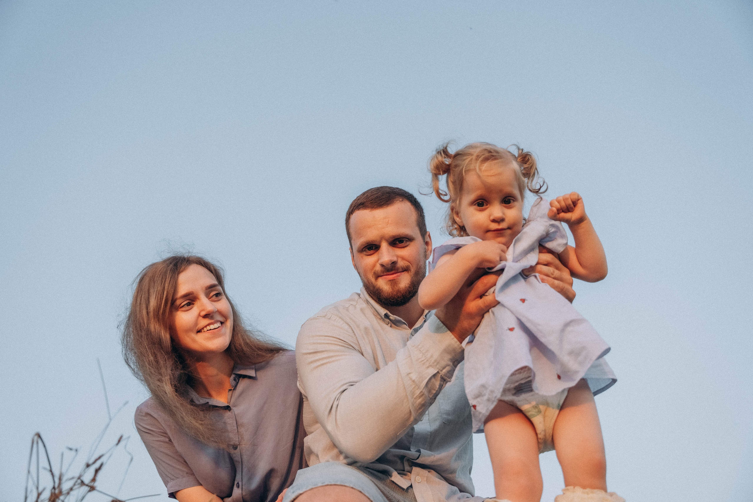 Поле. Миша, Настя и Варя. Фотограф СПб. Фотопрогулки. Меркулова Юлия