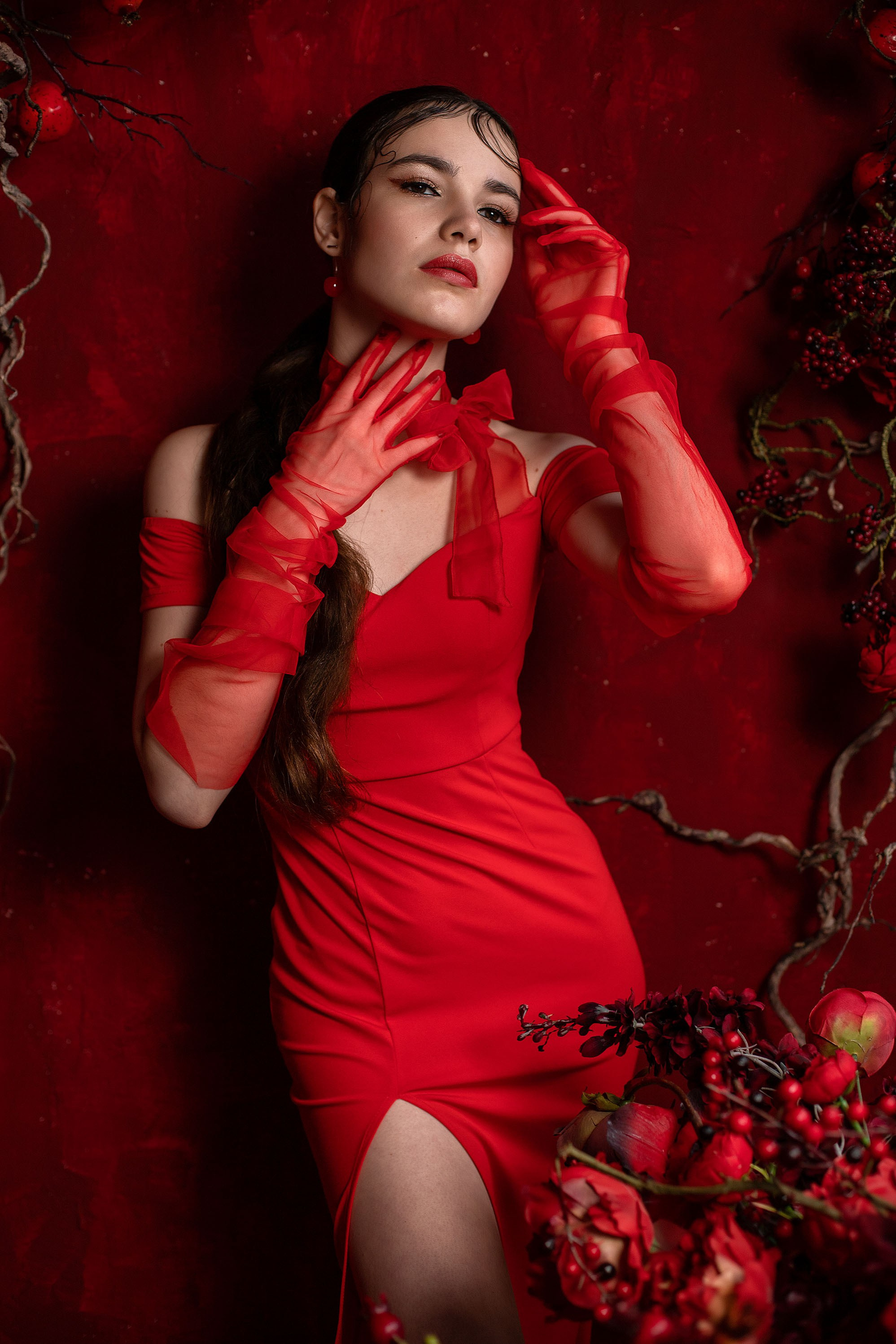 Фотопроект «Ledy in red». Женский и портретный фотограф Мила Прошина. Краснодаар