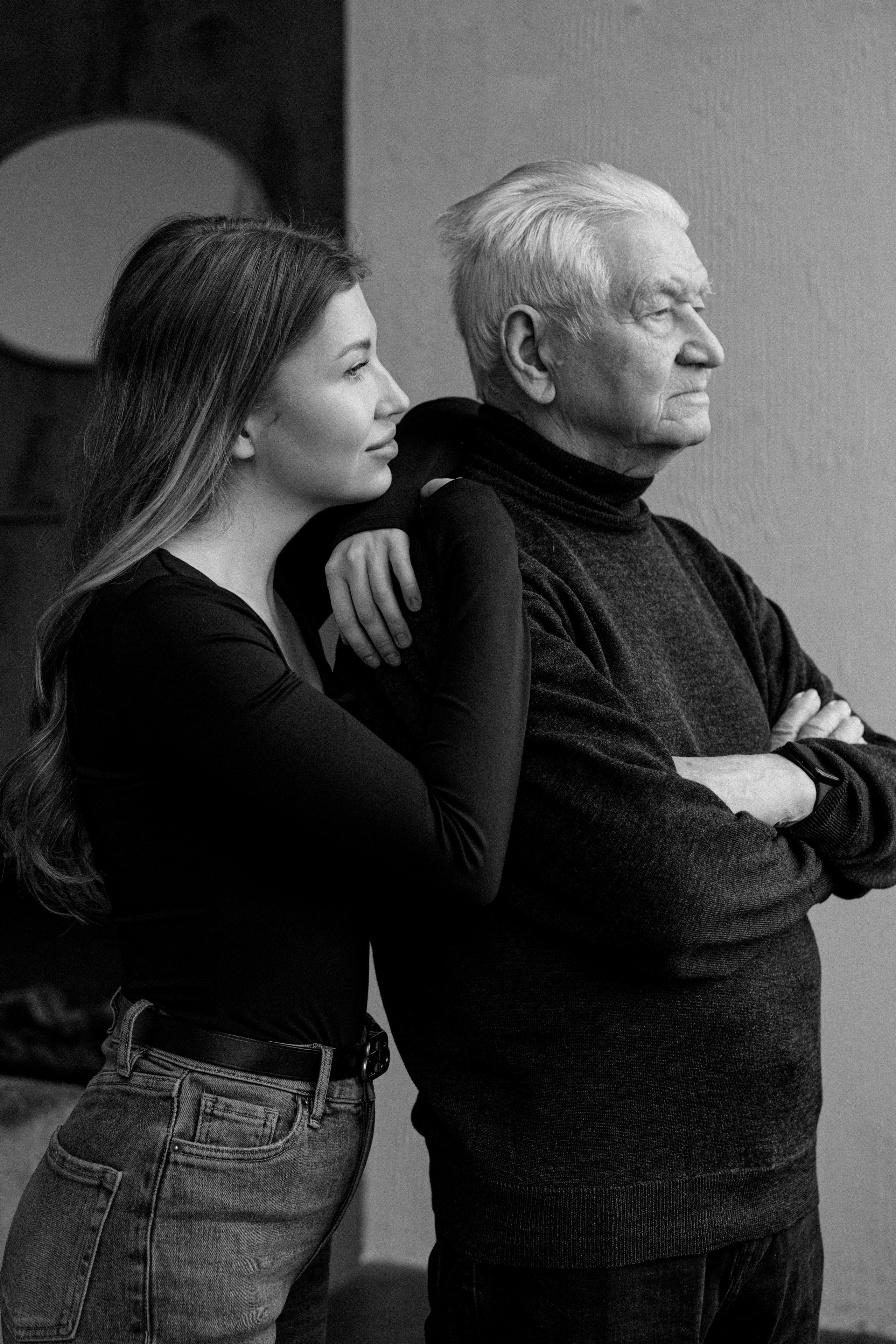 Анастасия и дедушка. Свадебный и семейный фотограф в Калининграде Анастасия Гриценко