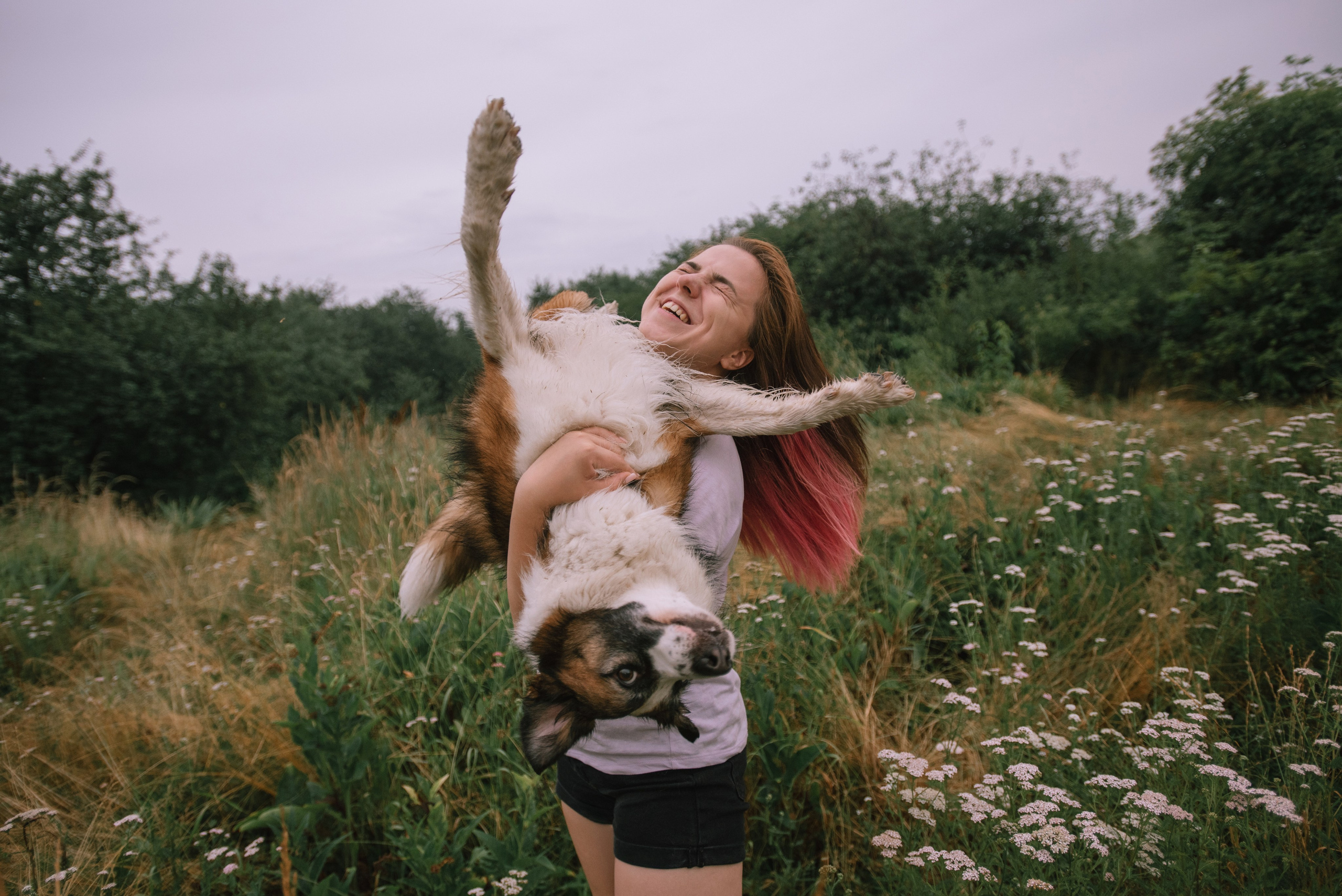 Таня и бордер колли Рэнджи. Фотограф Анна Тюрина