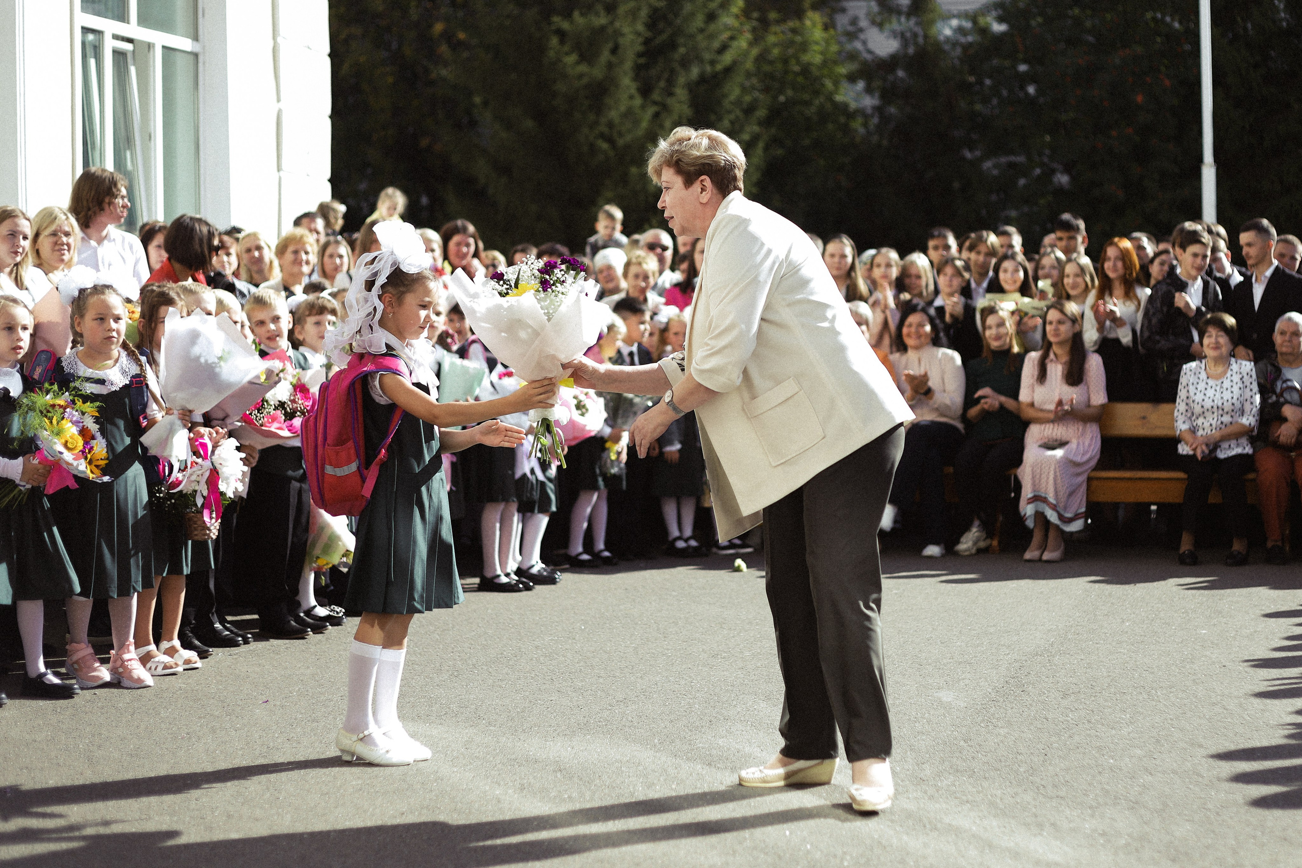 Школьная линейка Гимназии № 36. Портретный и репортажный фотограф Елизавета Рудовская|Казань