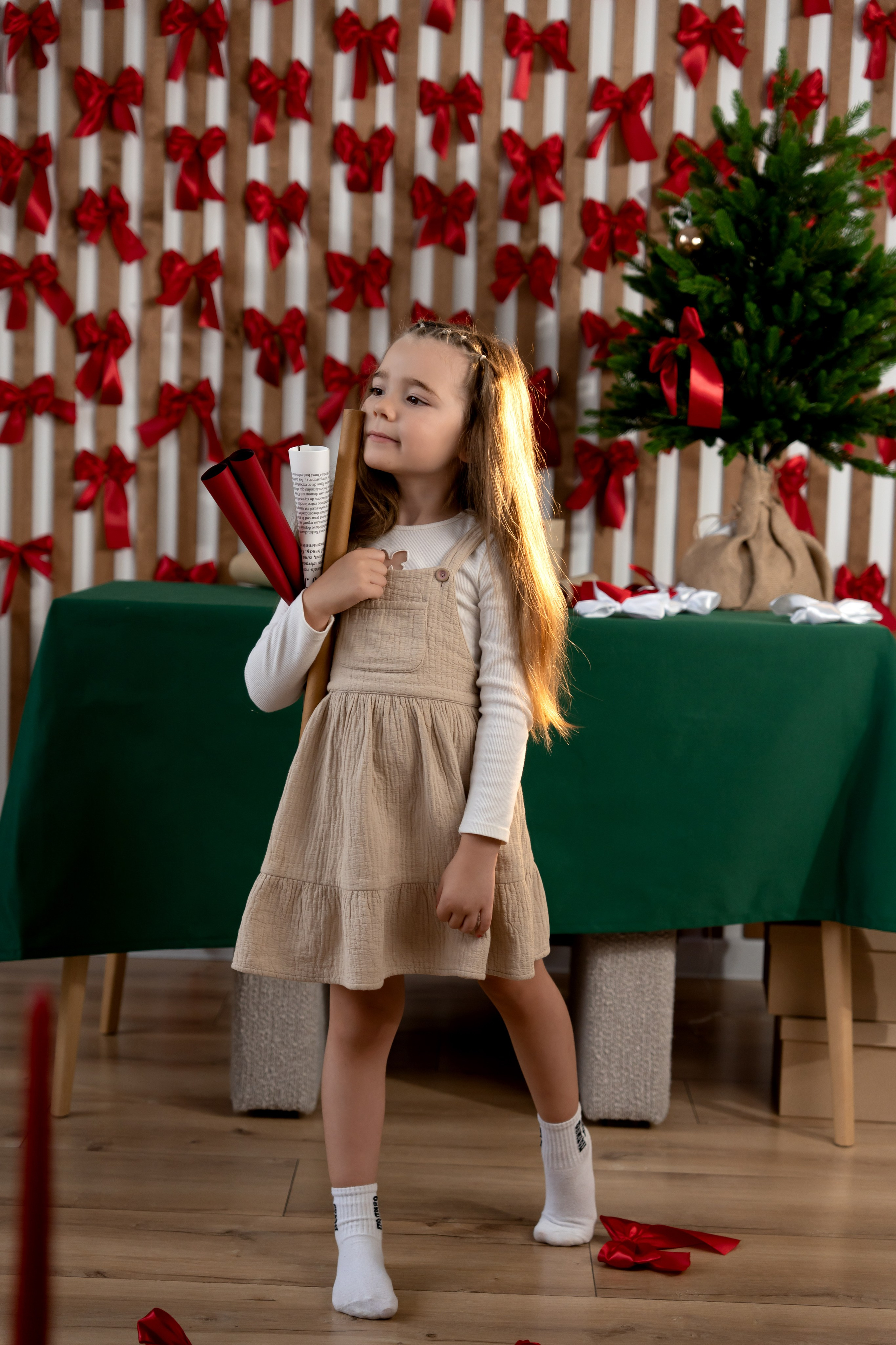 Красивая новогодняя фотосессия для Каролины и родителей. Фотограф в Красноярске. Юлия Чаушанская