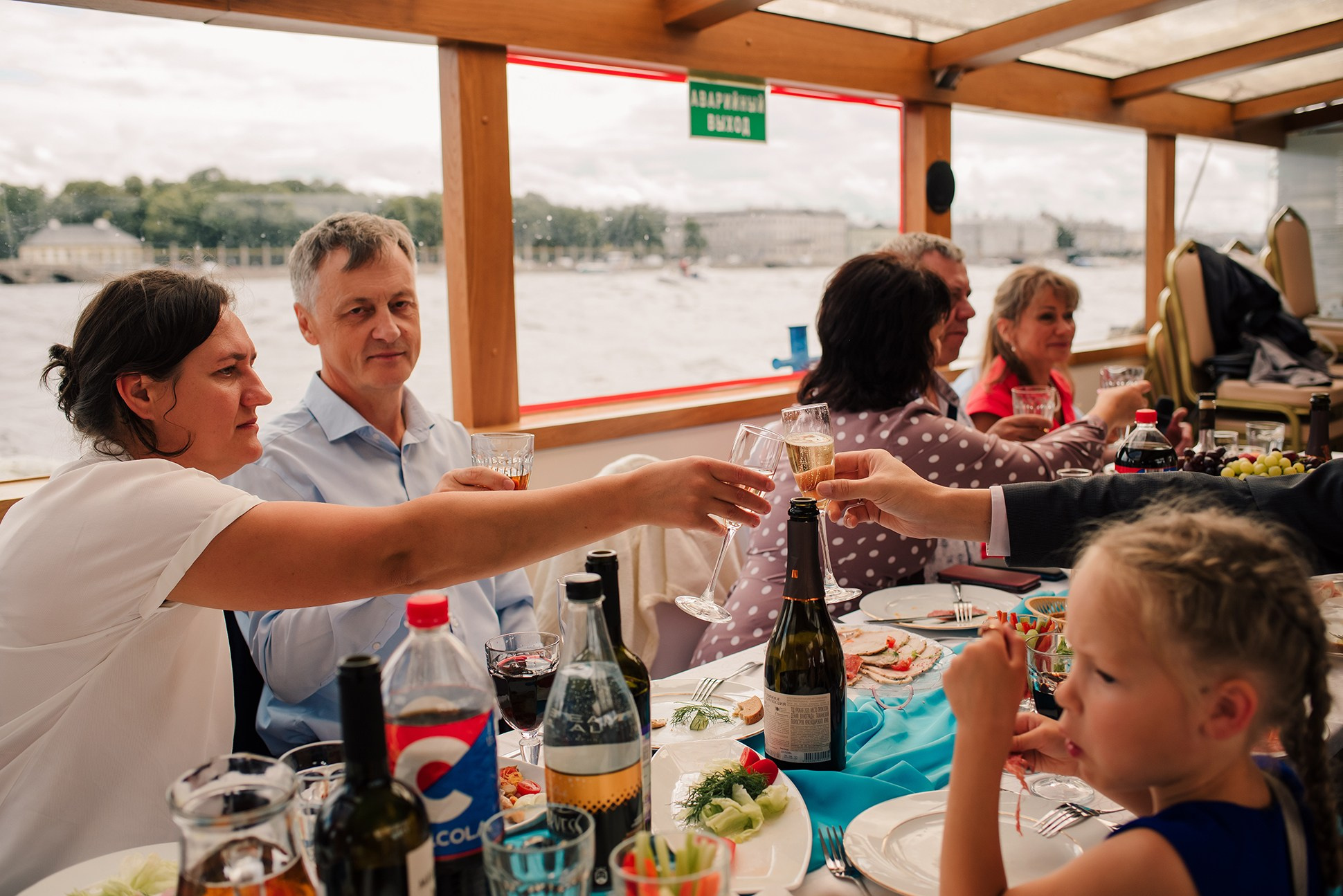 Юля и Андрей. Банкет на воде. Семейный и Свадебный фотограф. Санкт-Петербург. Пушкин