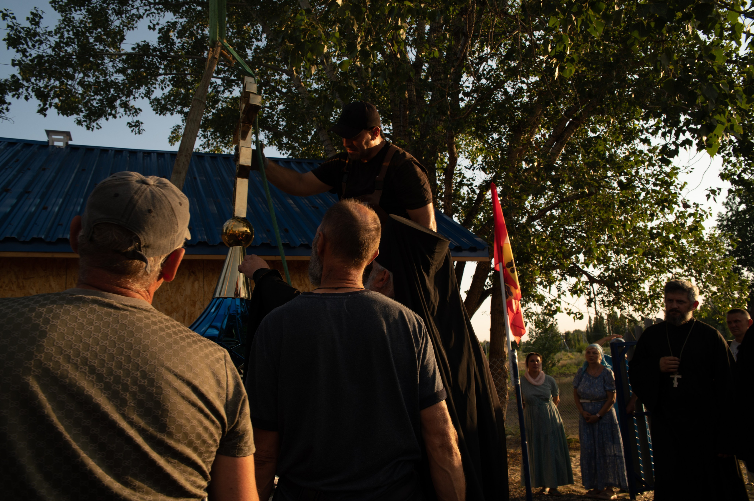 Освещение купола в храме Казанской иконы Божьей Матери х. Закутский. Церковный, семейный и репортажный фотограф Волгоград, Волжский