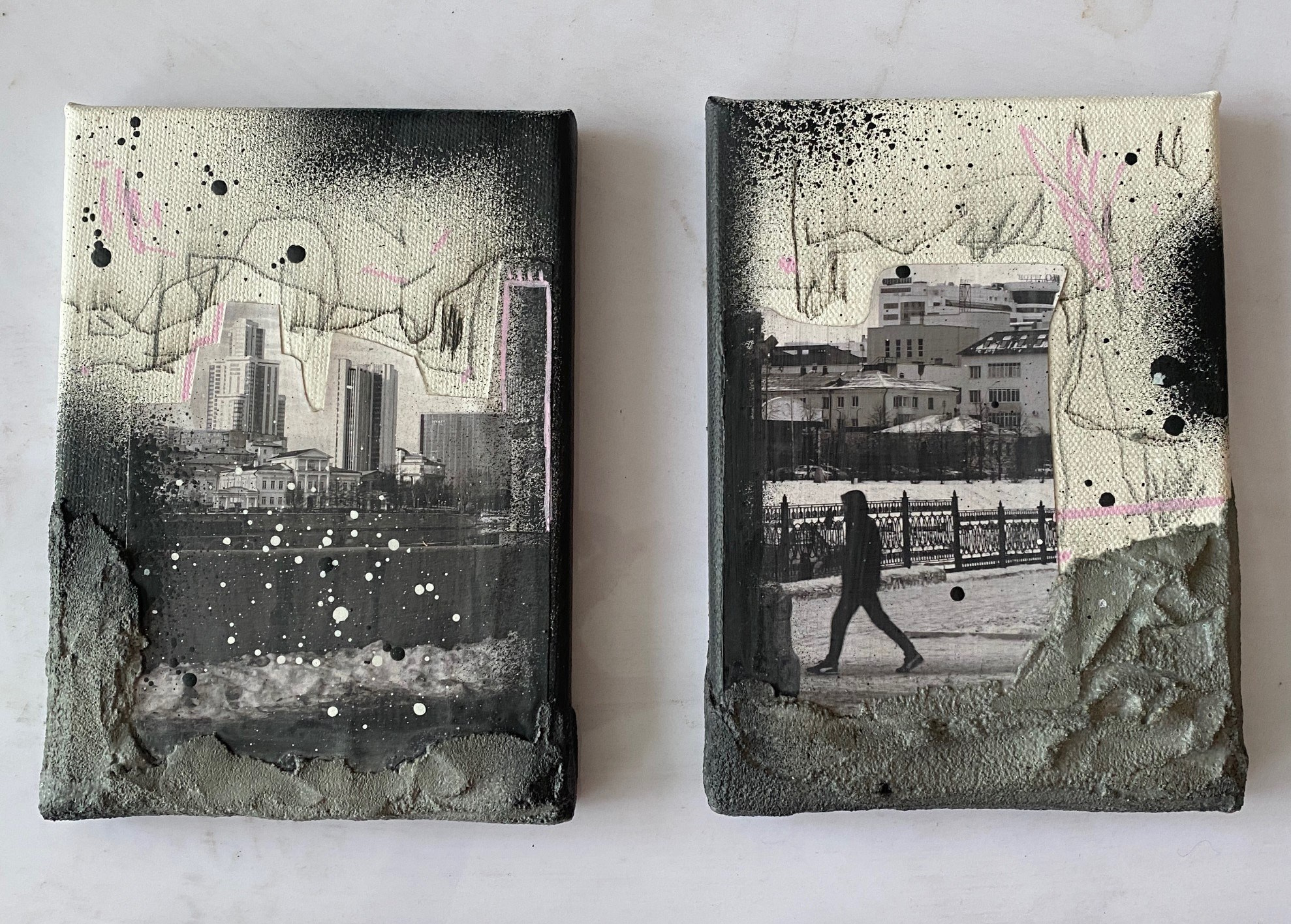 Drawings, collages. Artist Anna Snegina Художница Анна Снегина