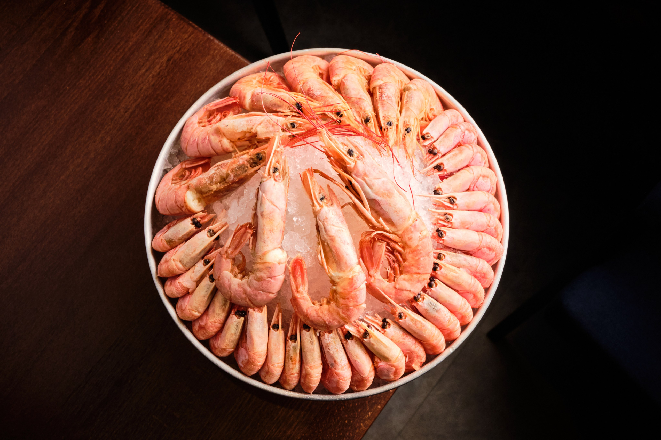 Food photography of table spread for restaurant social media