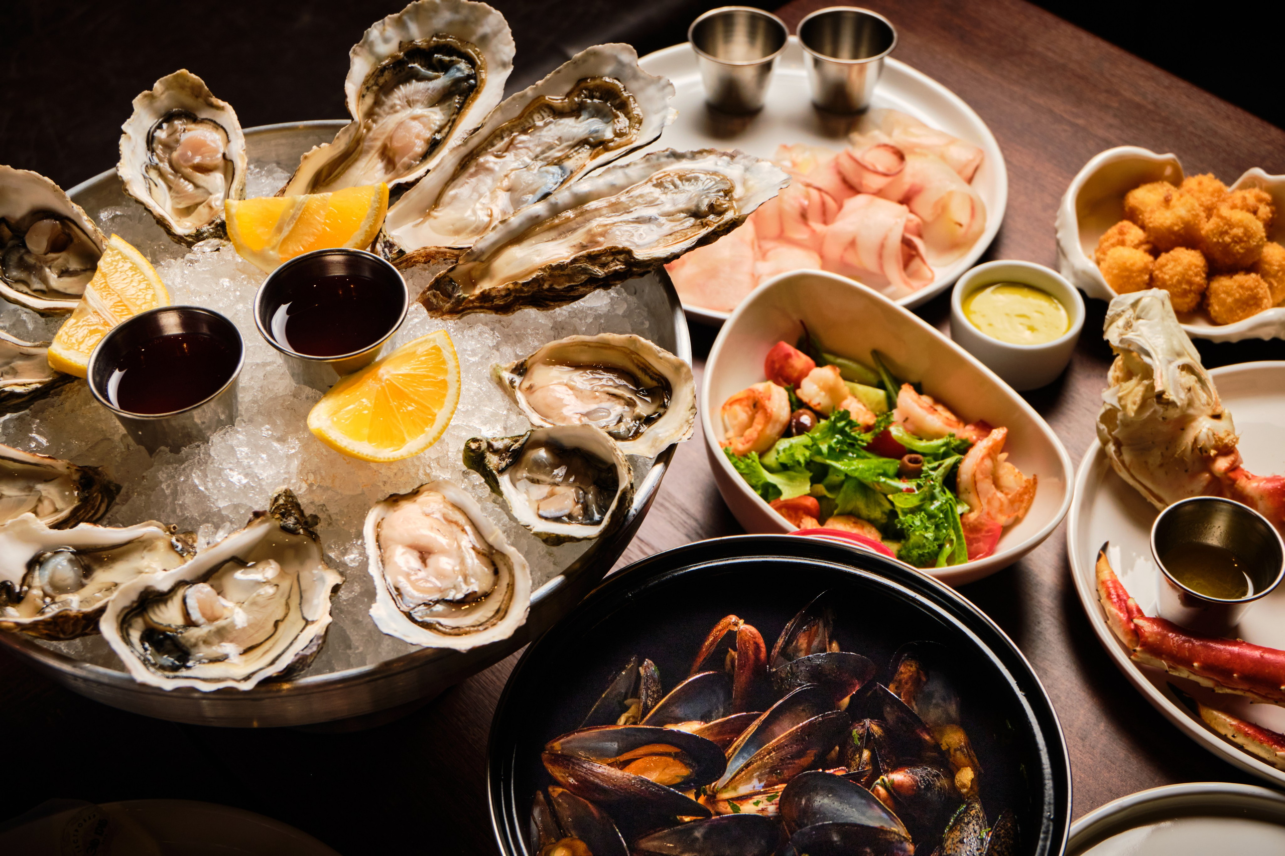 Food photography of dish variety for restaurant online menu
