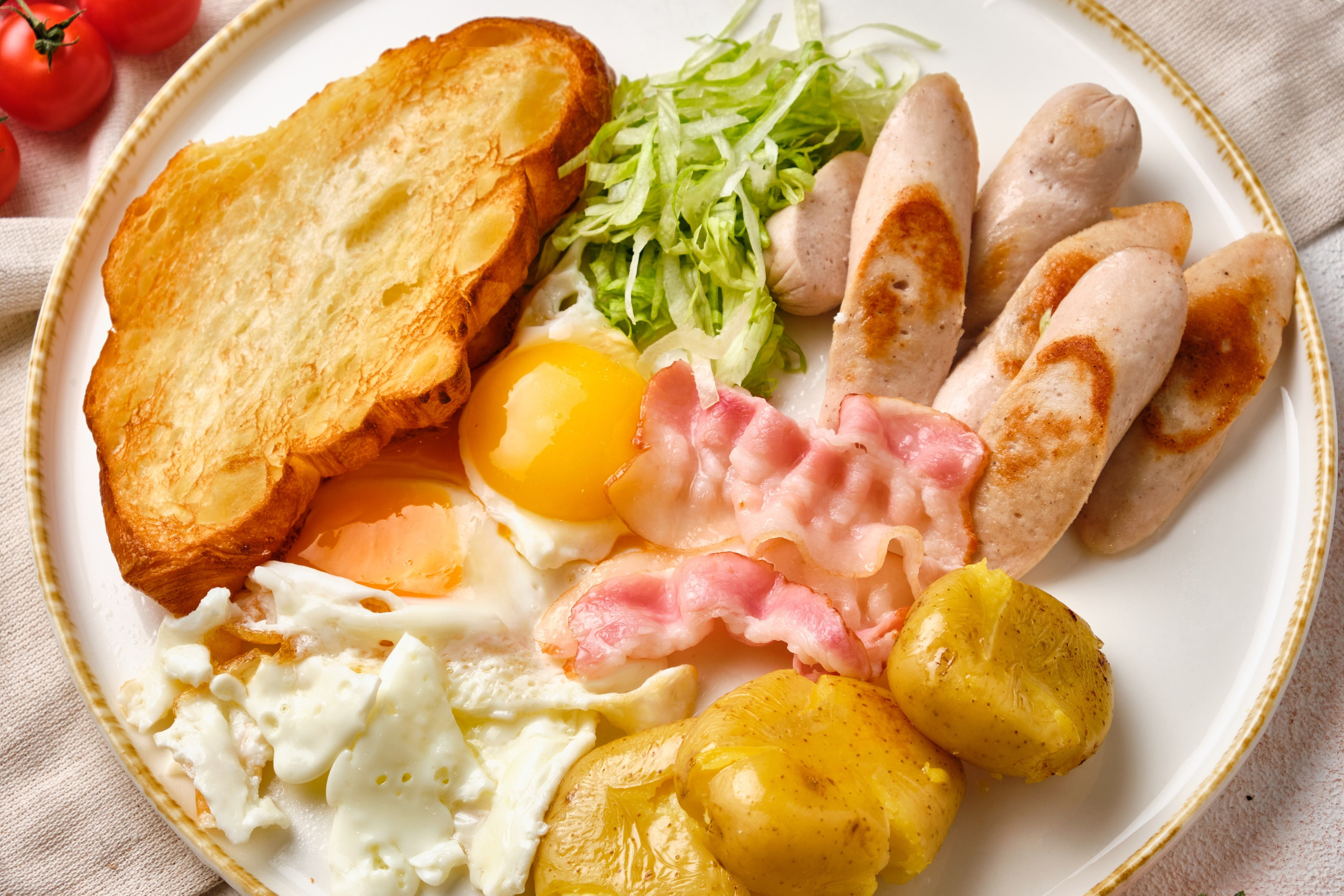 Food photography of breakfast for cafe, delivery and Instagram