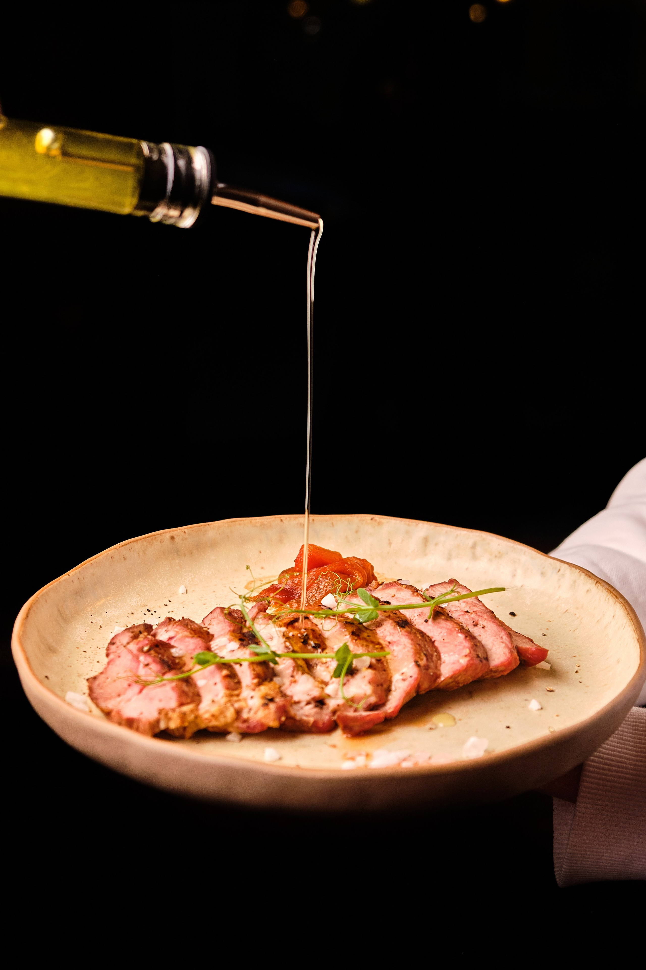 Duck dish food photography for restaurant menu in Tbilisi