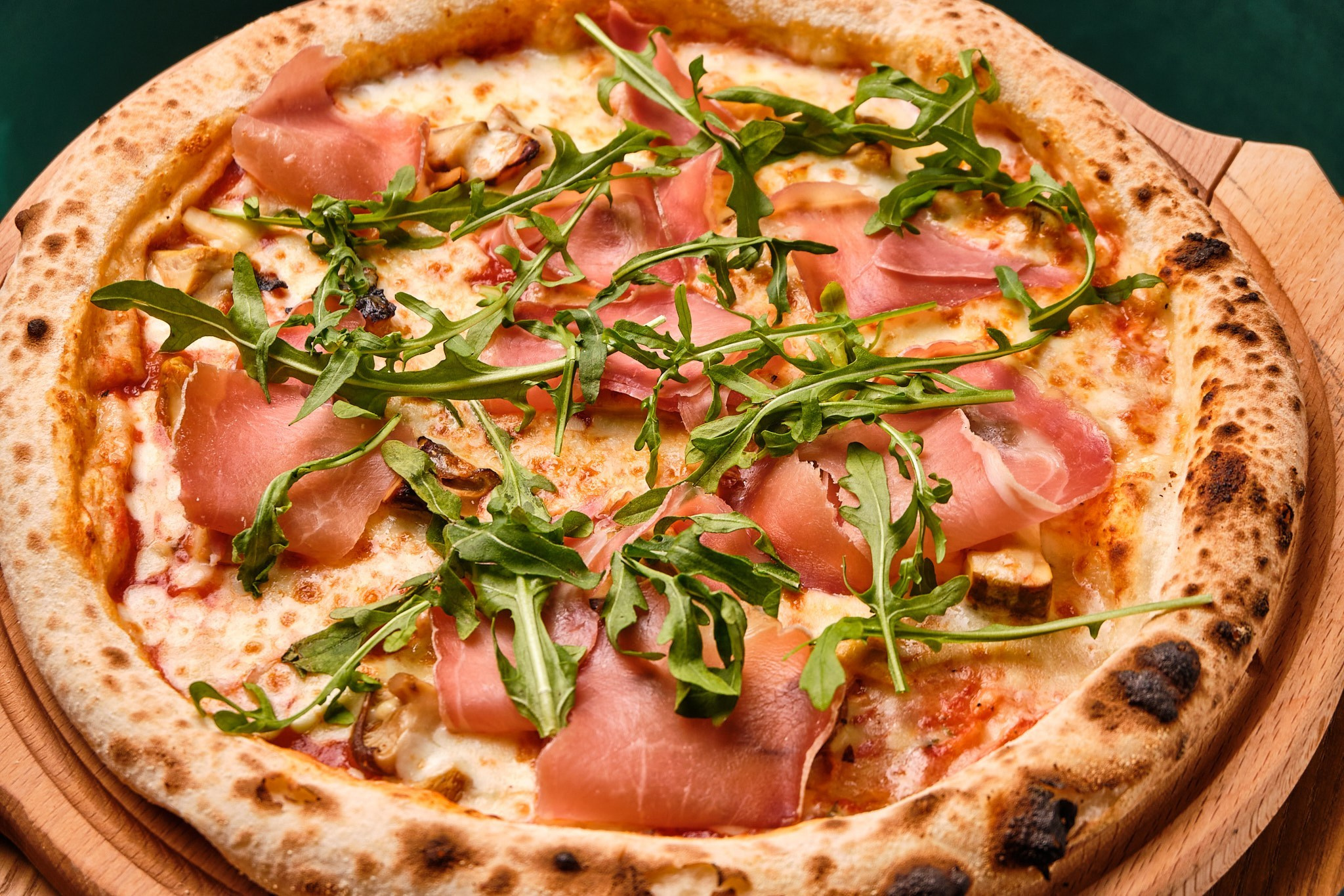Advertising food photography of pizza for social media and website