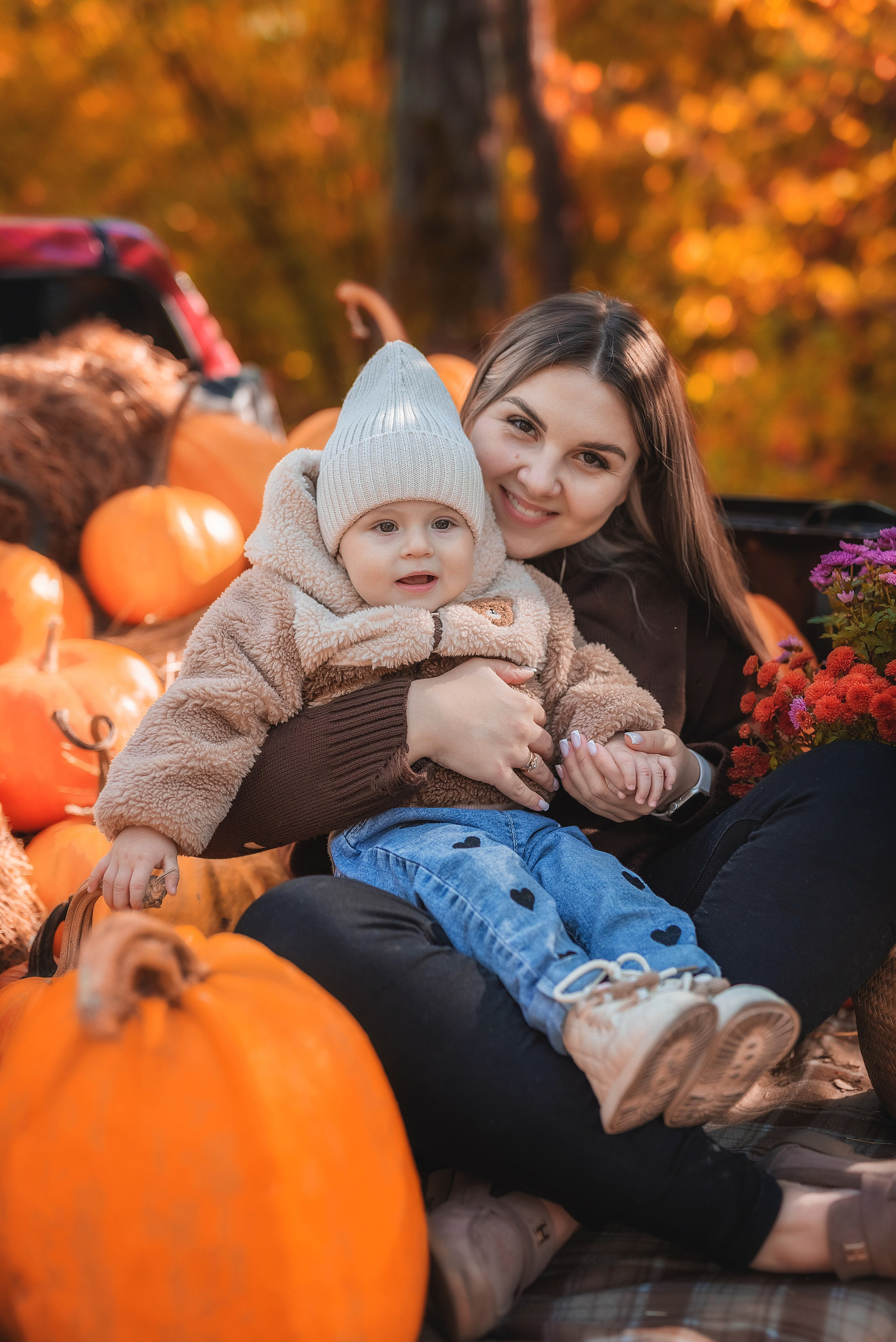 Осеняя фотосессия с пикапом. Семейный, детский фотограф в Воронеже Анна Никитина