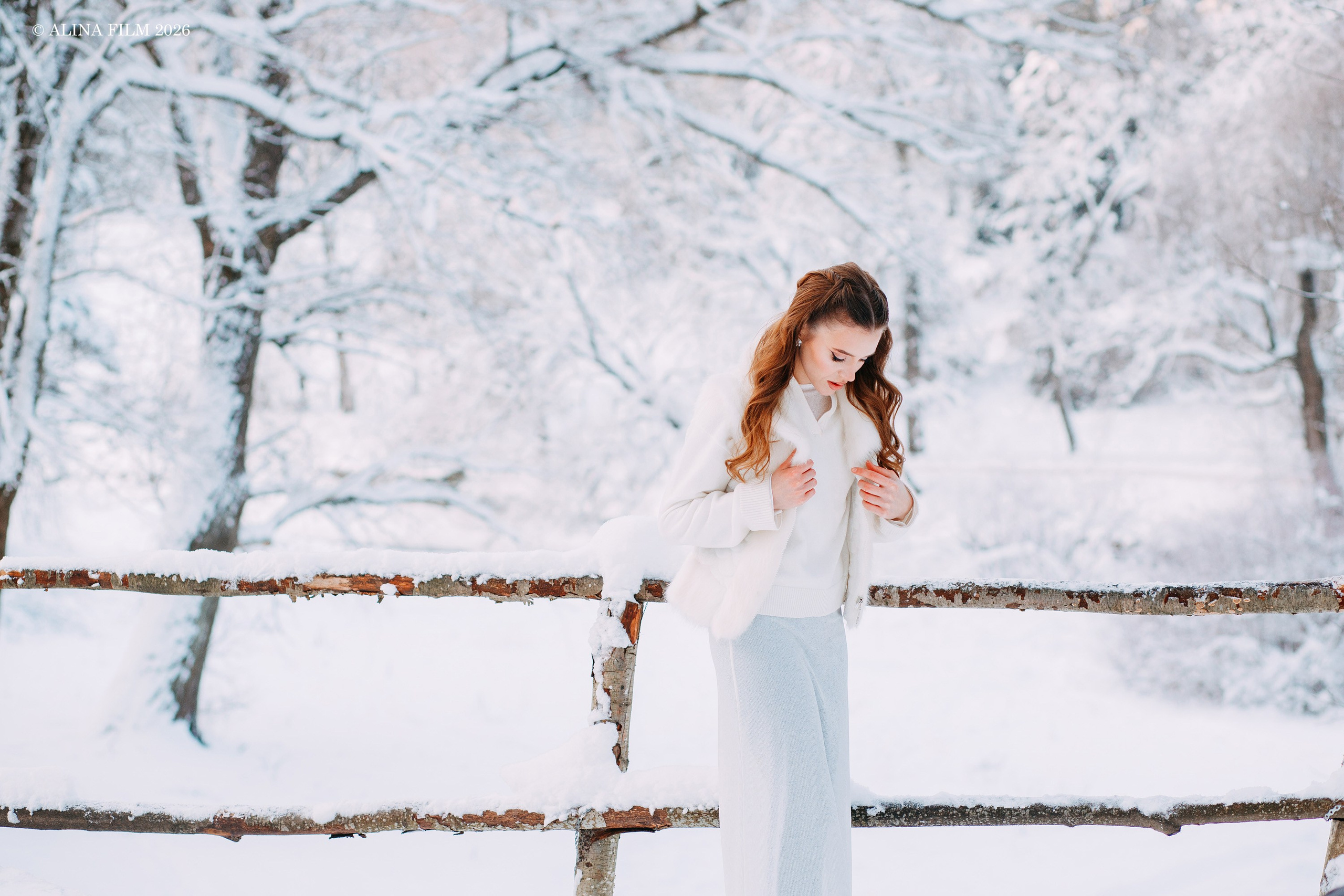 Фотопрогулка в снежном Павловске. Фотограф в Санкт-Петербурге Alina Film