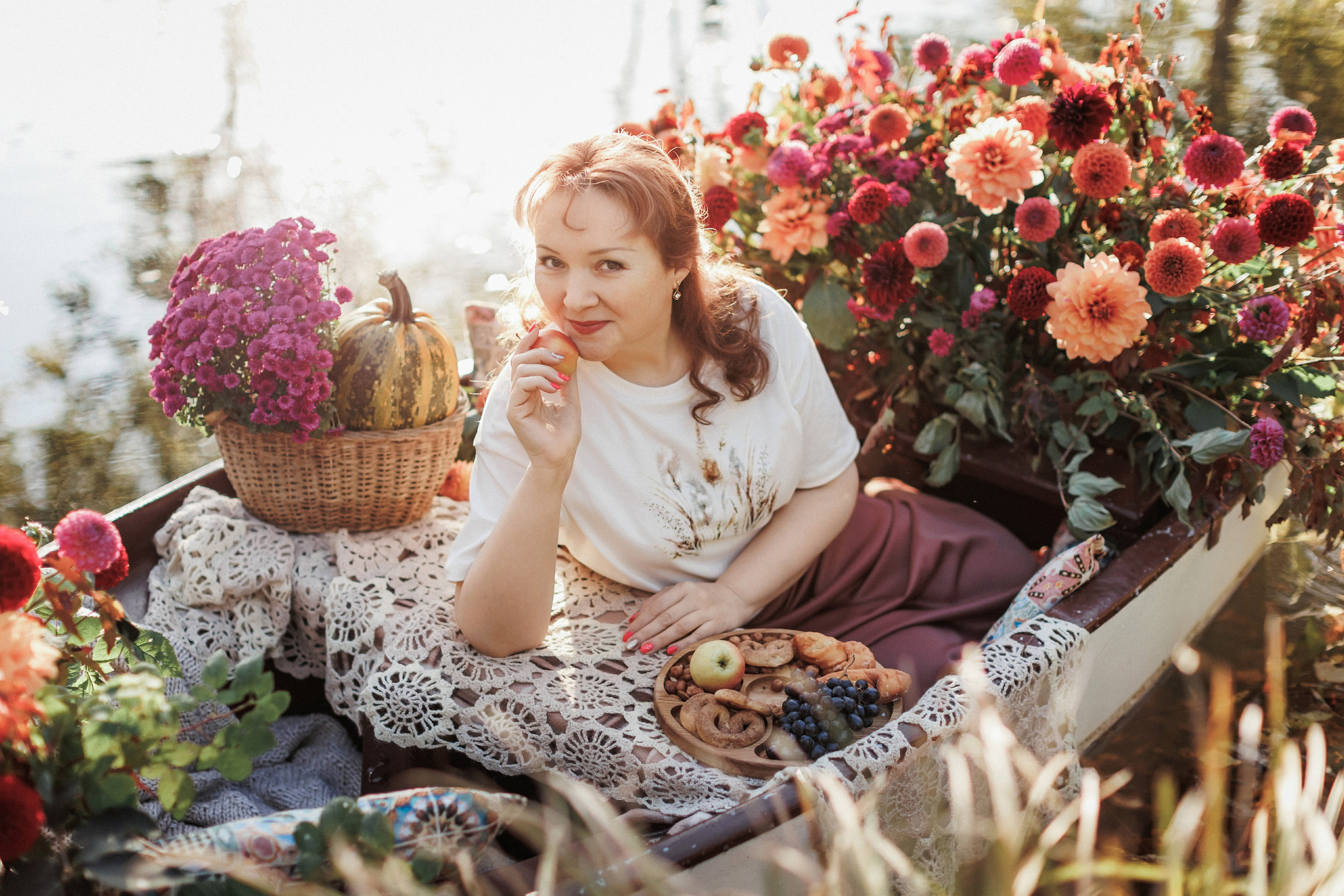 Фотопроект «Лодка в цветах». Свадебный, семейный и детский фотограф в городе Партизанск, Находка