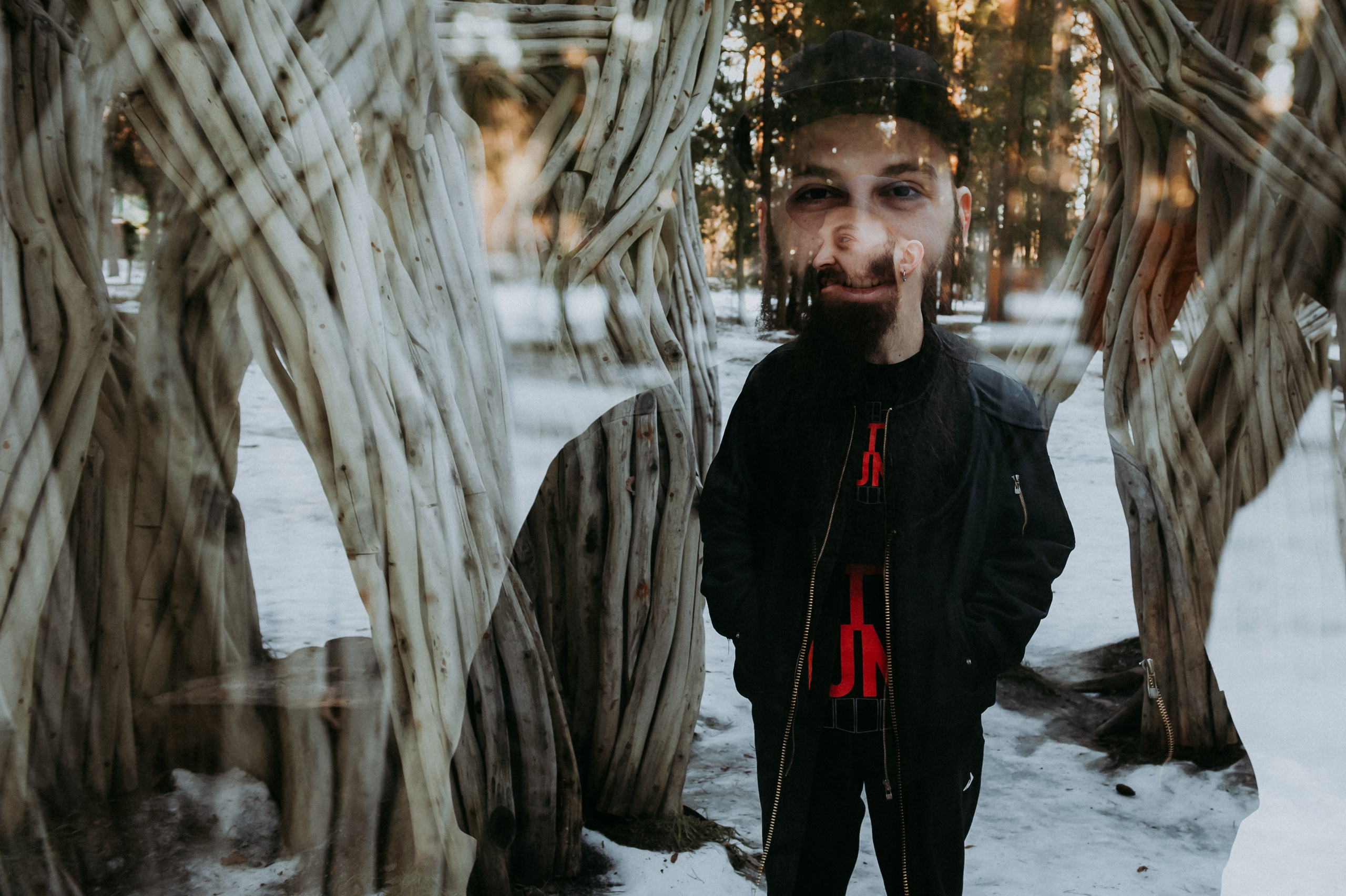 портрет, двойная экспозиция 