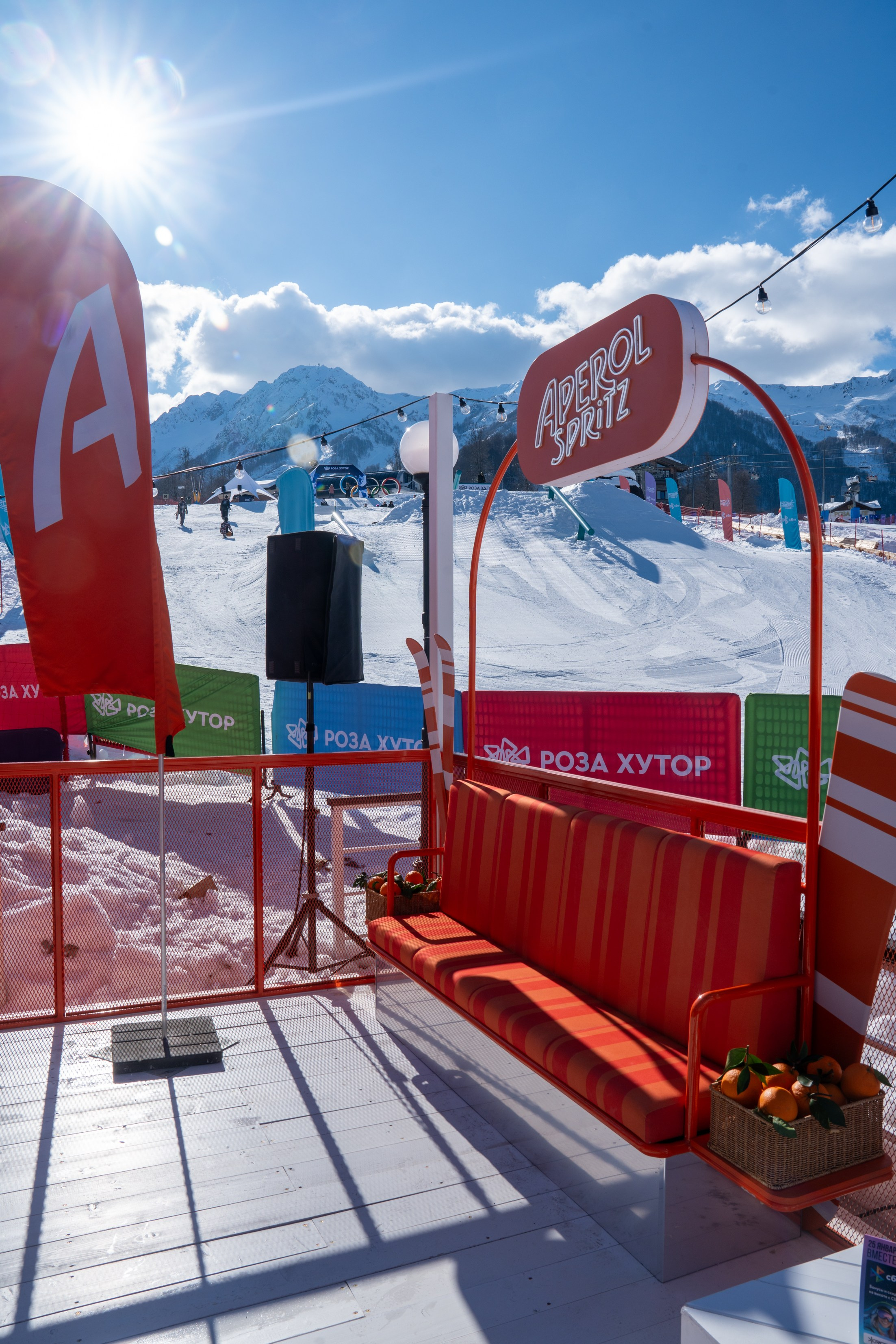 Фотоотчет партнерской интеграции Aperol Spritz на Роза Фест 2025. Репортажный фотограф в Красной Поляне и Сочи Павлюченко Екатерина