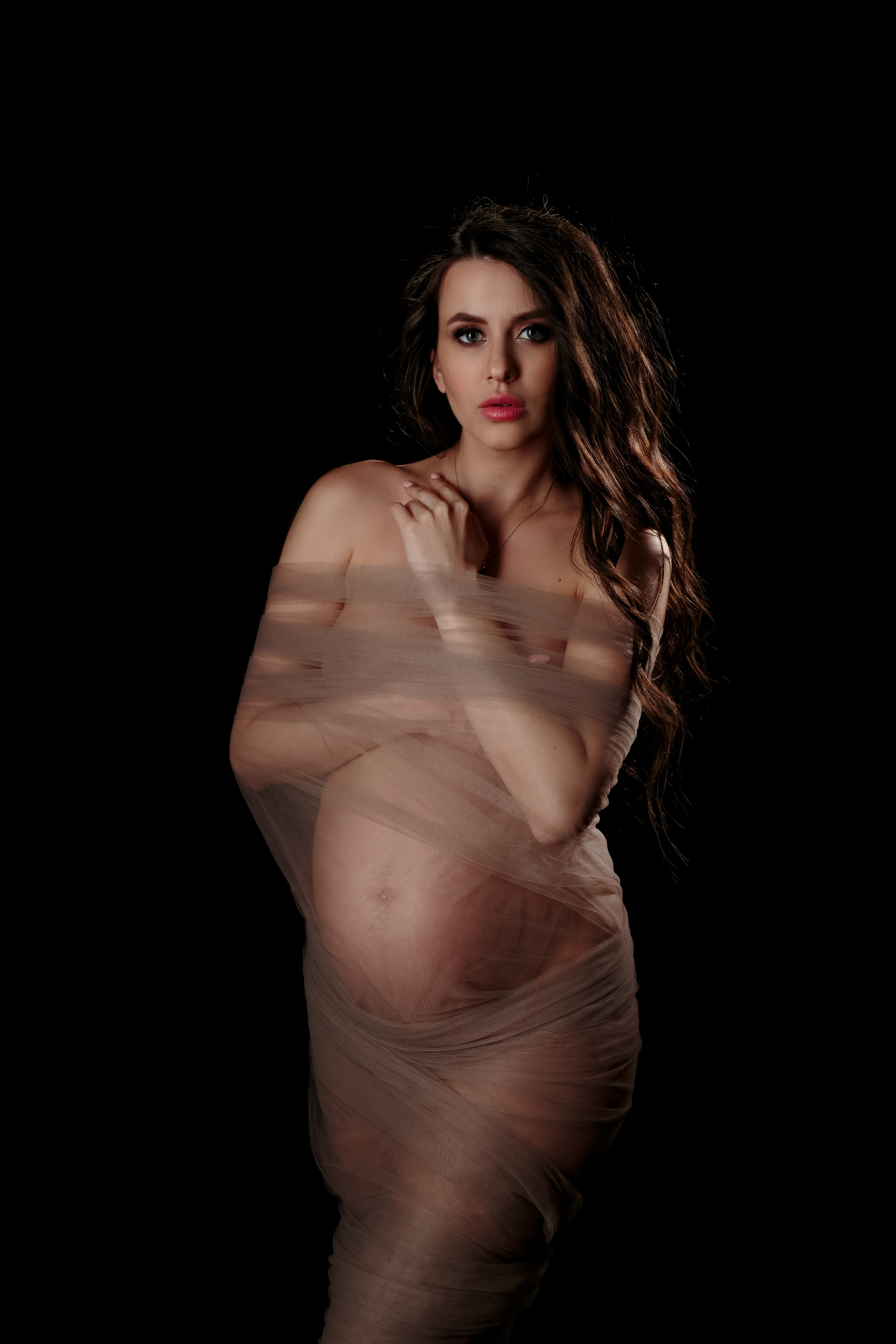 Фотосессия беременности в студии 