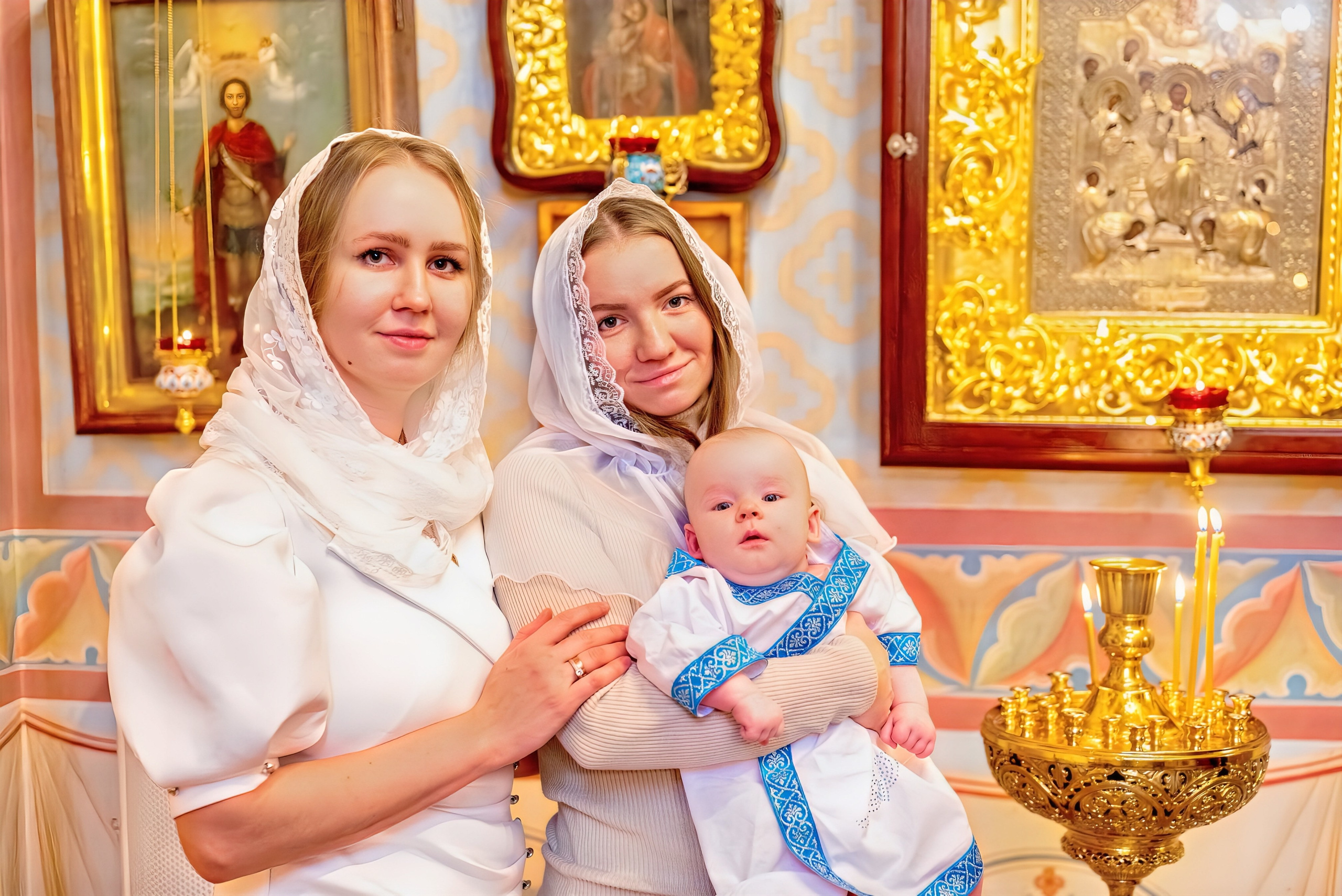 Крещение в церкви Петра и Февронии Муромских. Семейный и детский фотограф Москва