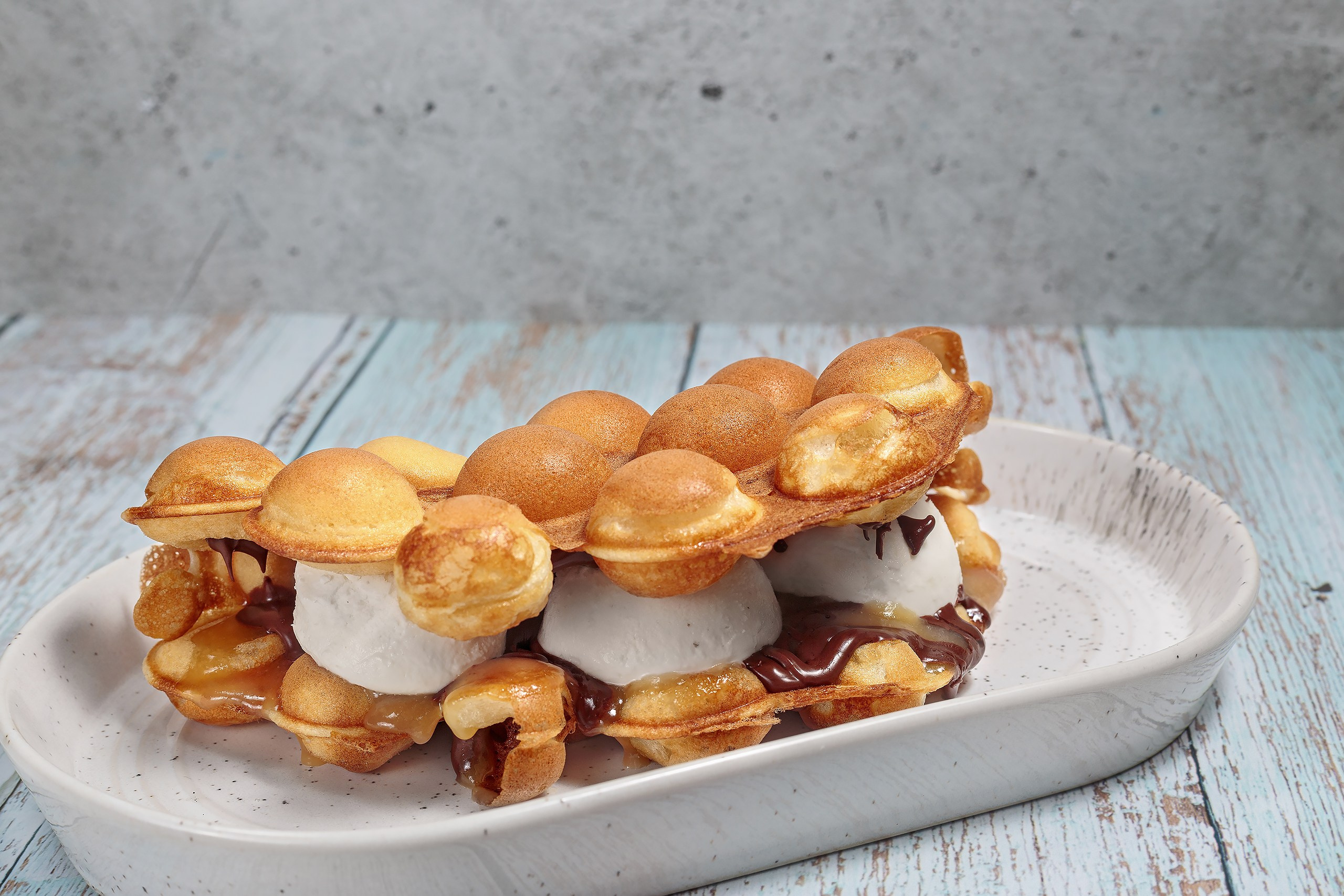 Гонконгская вафля в кофейне-кондитерской Konfi