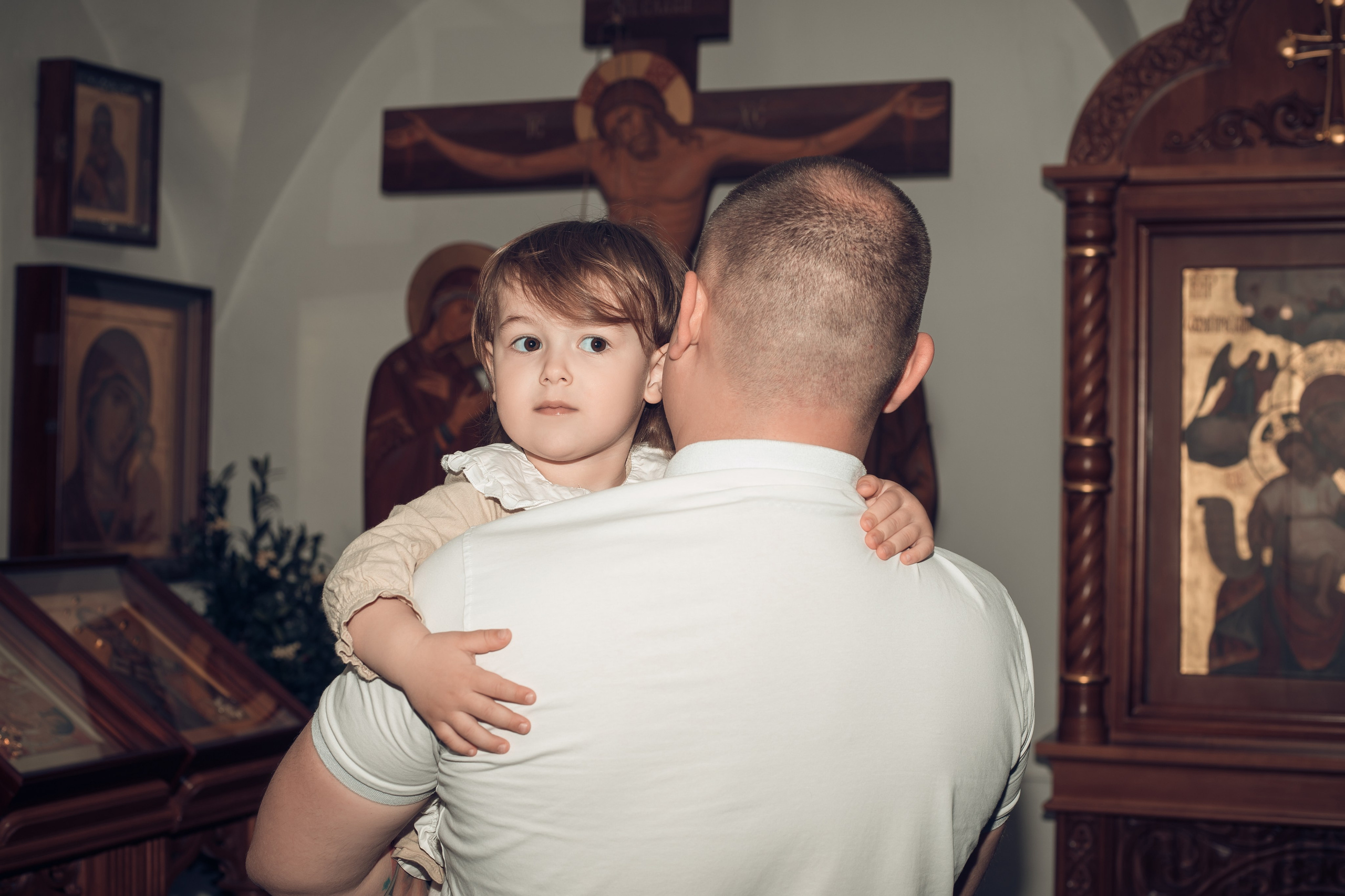 Таинство Крещения Киры. Благовещенская церковь. Семейный фотограф в Рязани и Рязанской области