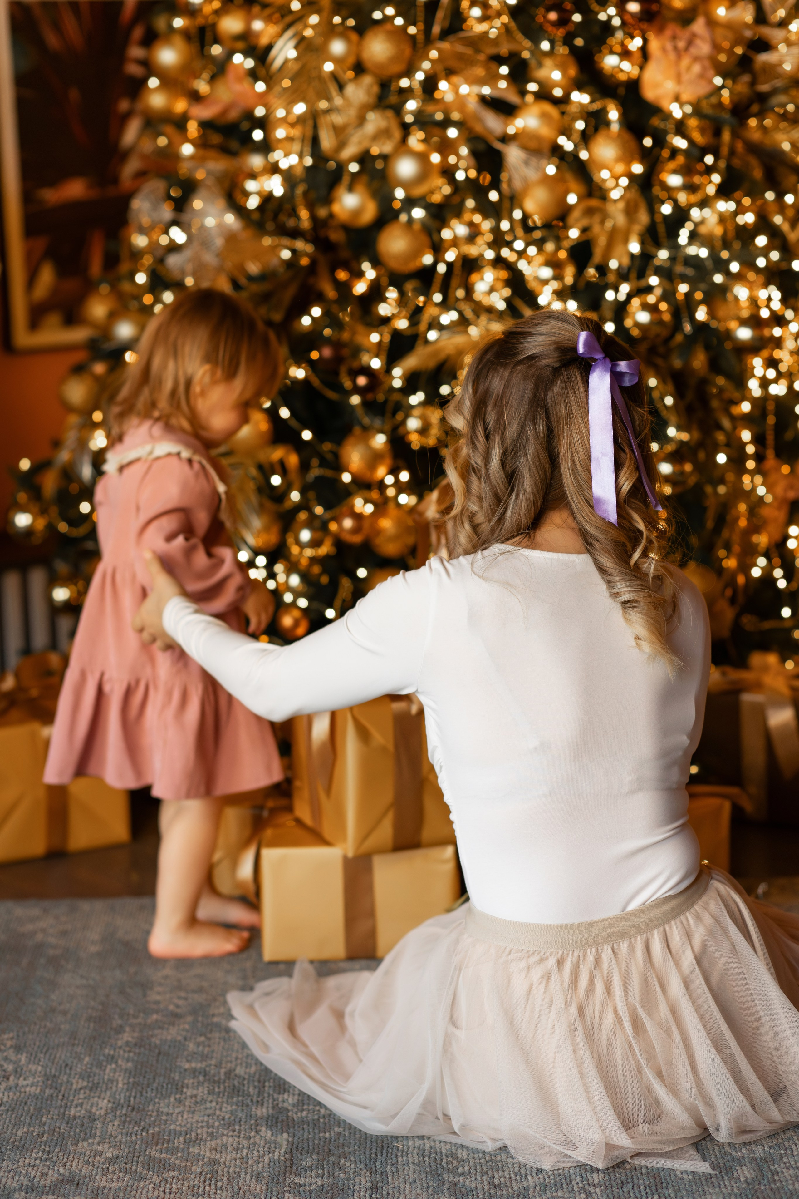 Новогодняя семейная съемка в студии. Семейный и женский фотограф в Москве Надежда Воробьева