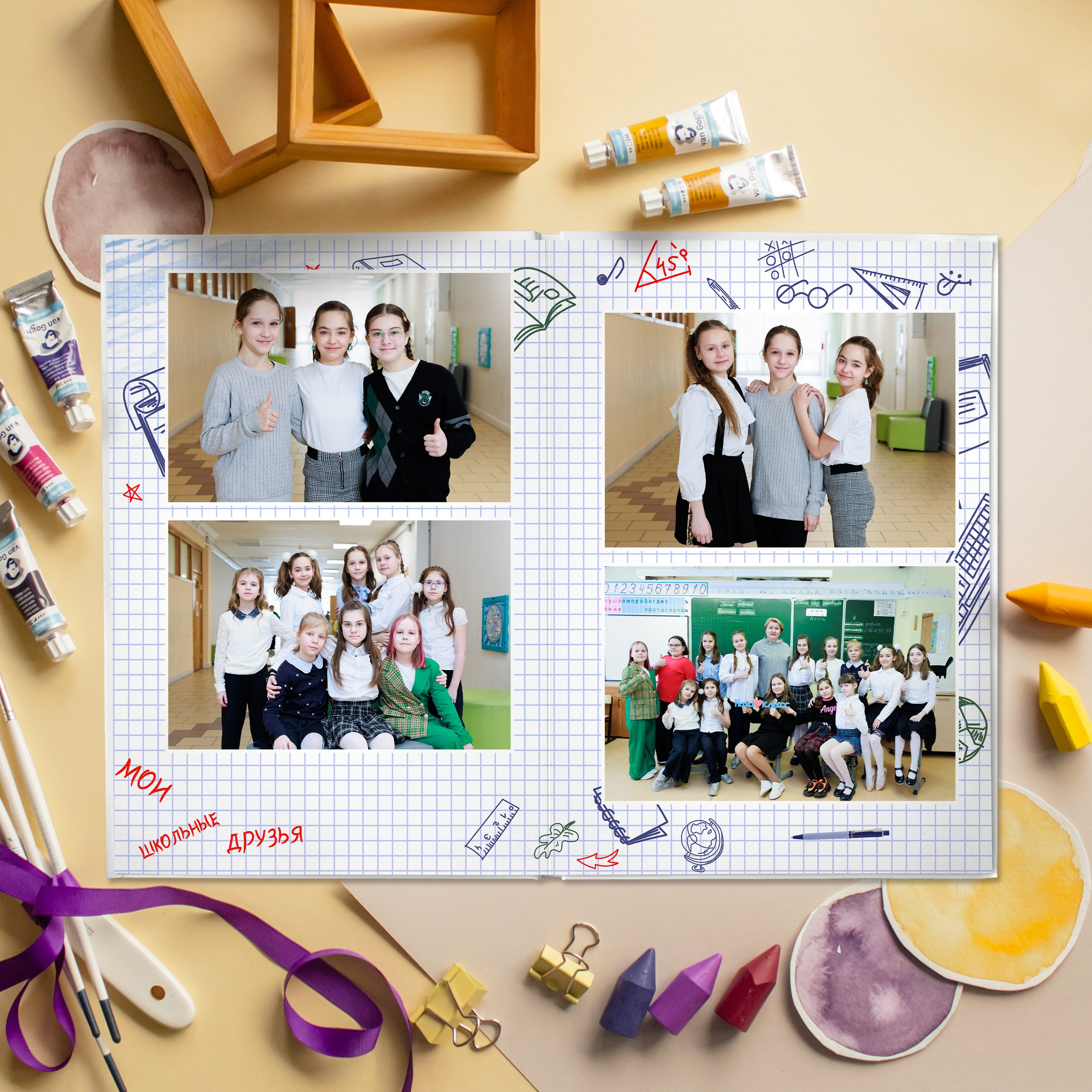 Премиум 5 разворотов. Выпускные альбомы для детского сада и школы в Москве