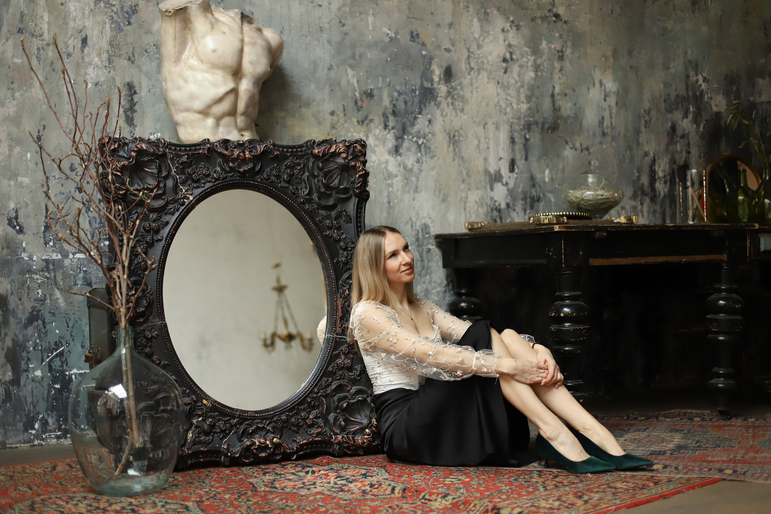 Мама+дочка в атмосферной студии). Фотограф в Москве Елена Дроботя