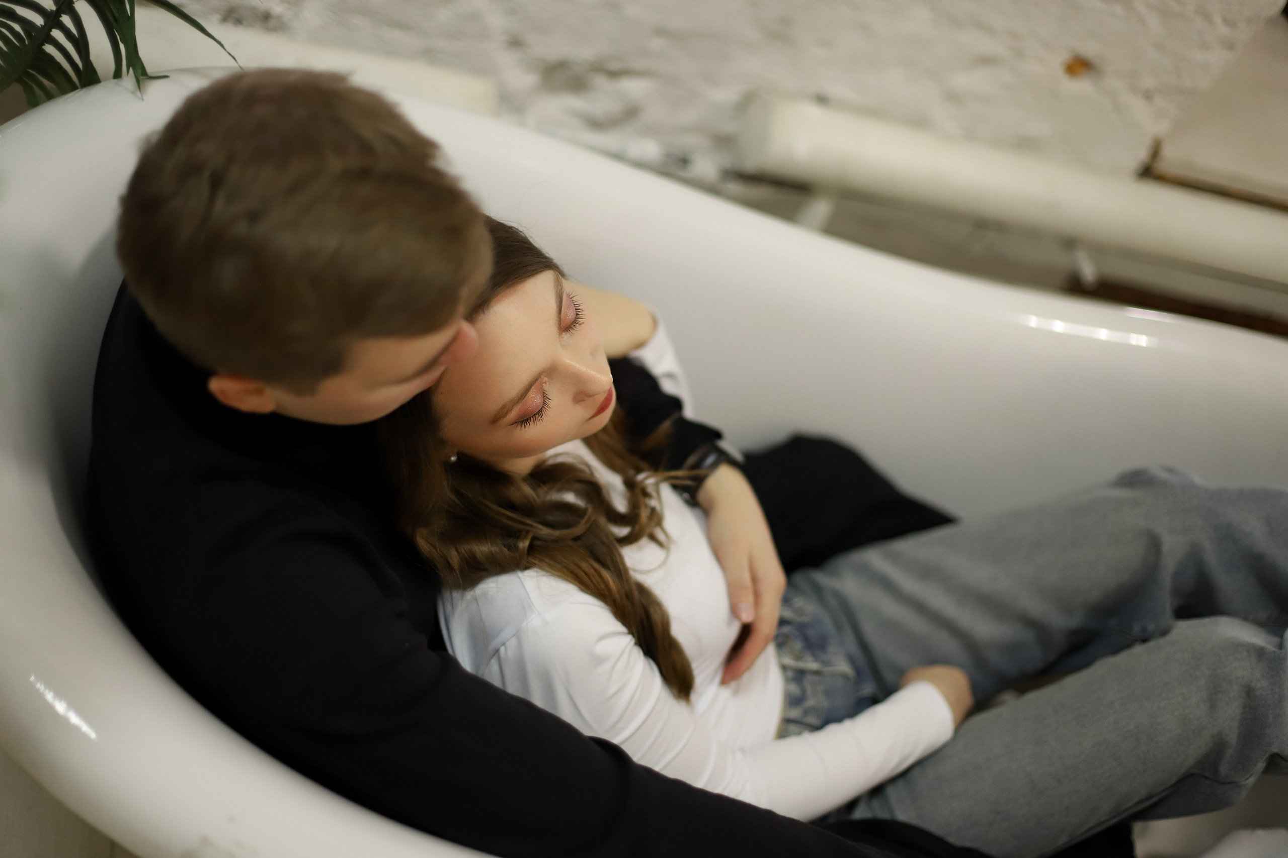 Лавстори в студии). Фотограф в Москве Елена Дроботя