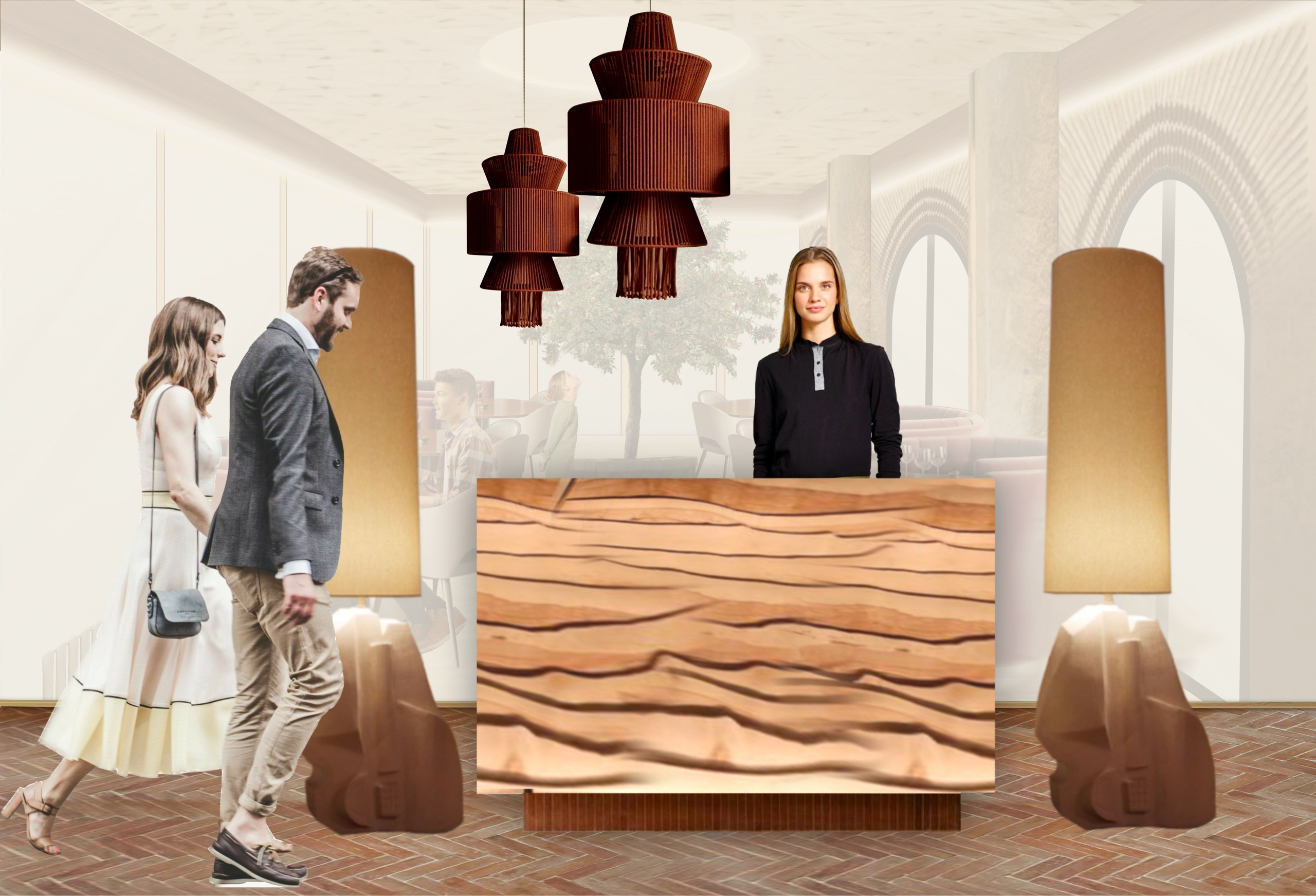 Ресторан (дизайнеры Ирма Чигарова и Лидия Ефремова). Дизайн интерьеров по всему миру