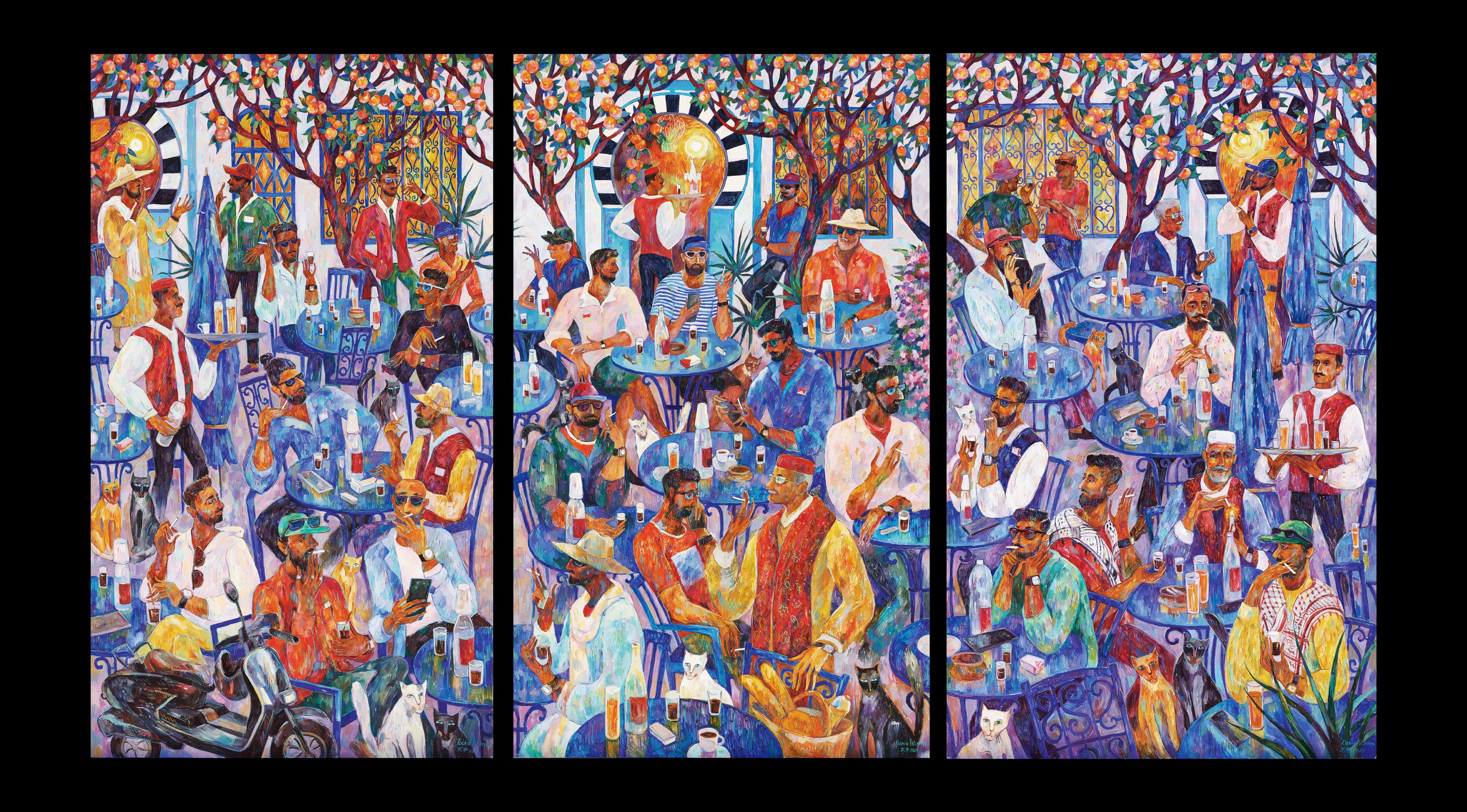 Sidi bou Said (exhibition at Galerie Saladin). Artist Ksenia Filippova