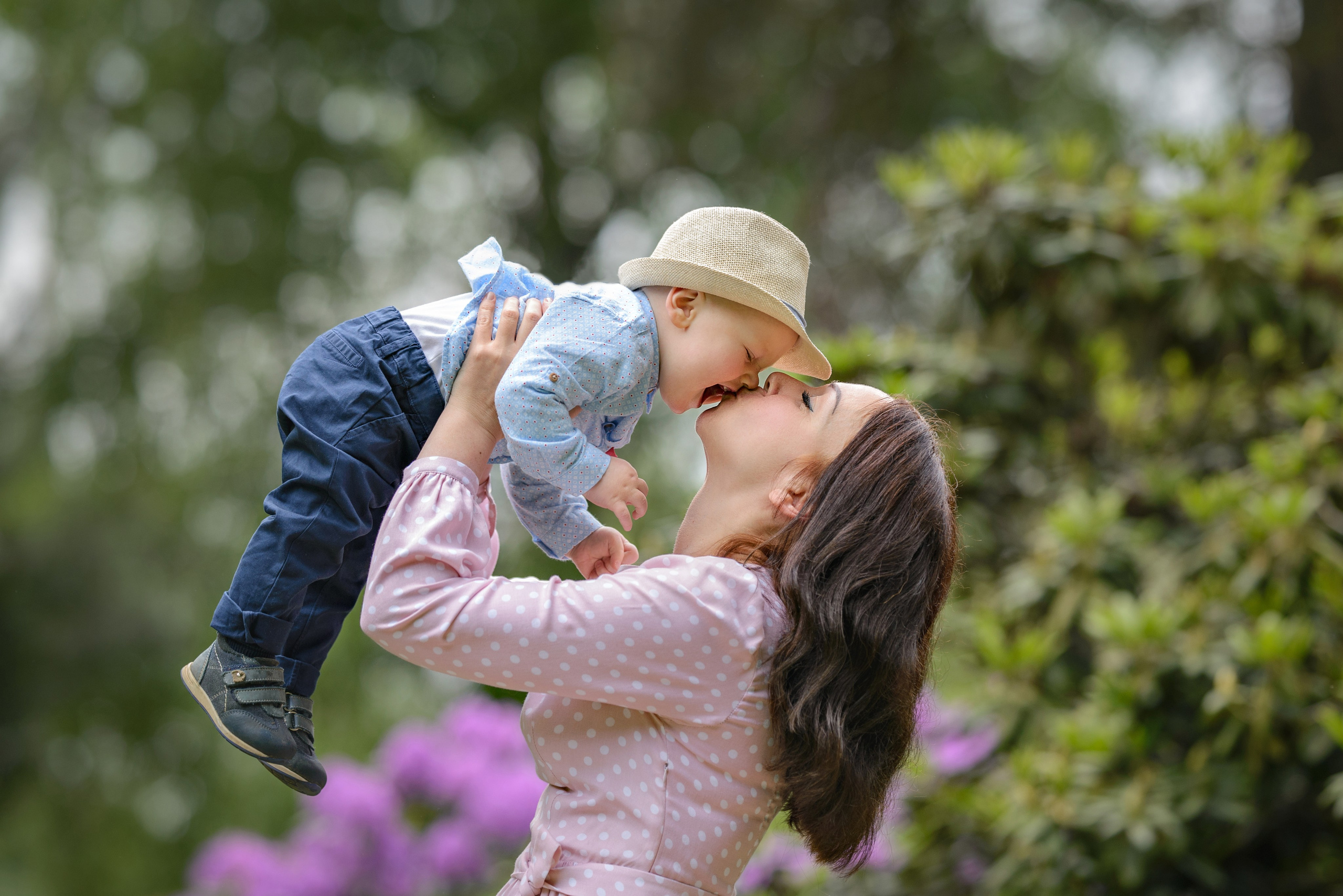 Семья Анастасии в Ботаническом саду