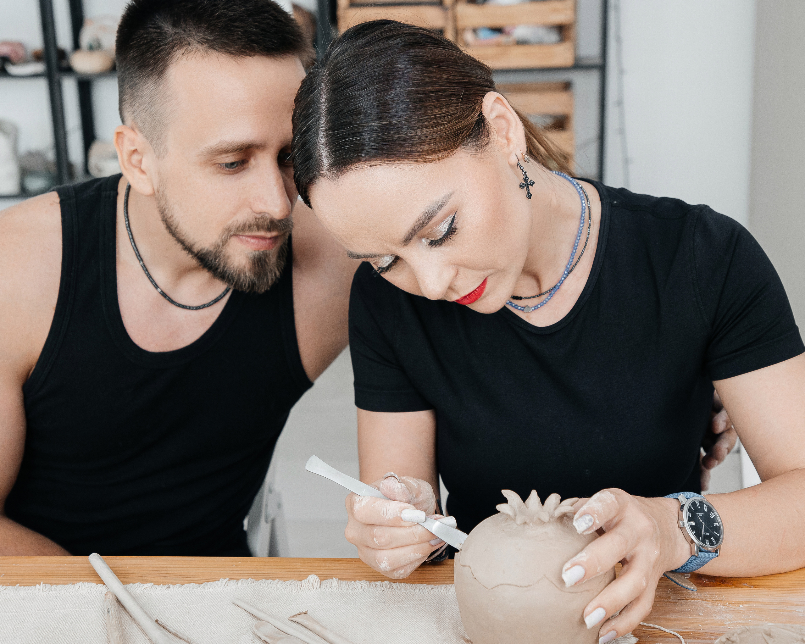 Лавстори в гончарной мастерской. Фотограф Денис Лесковский (Тюмень)