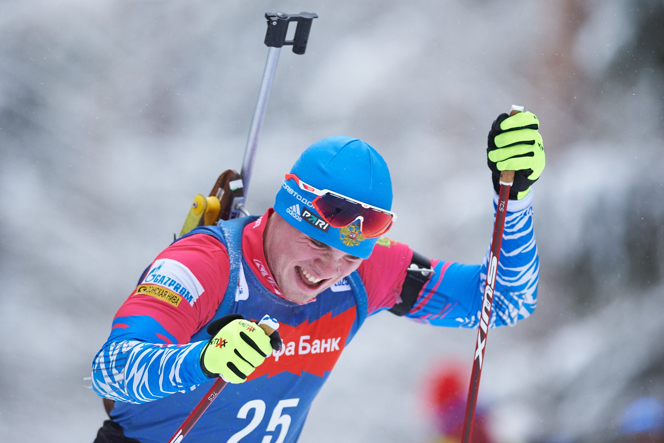 Биатлон. Чемпионат России — 2024/2025, 3-й этап, Ижевск. Спринт. Мужчины. Спортивный репортажный фотограф в Ижевске Сергей Мерзляков