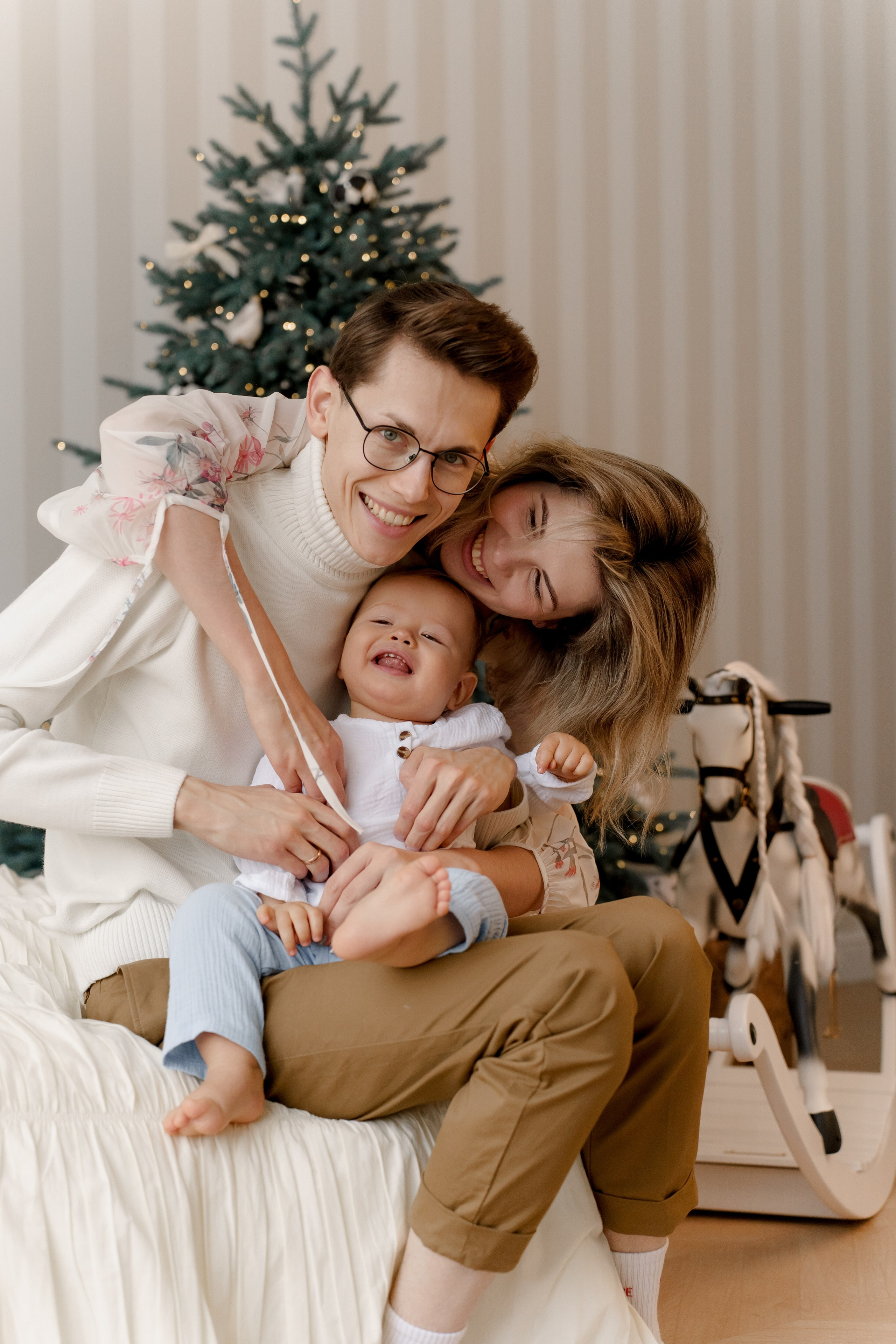 Новогодняя съемка, для семьи Пахомовых, в Астрахани, фотостудия Линза, фотограф Александр Сысоев