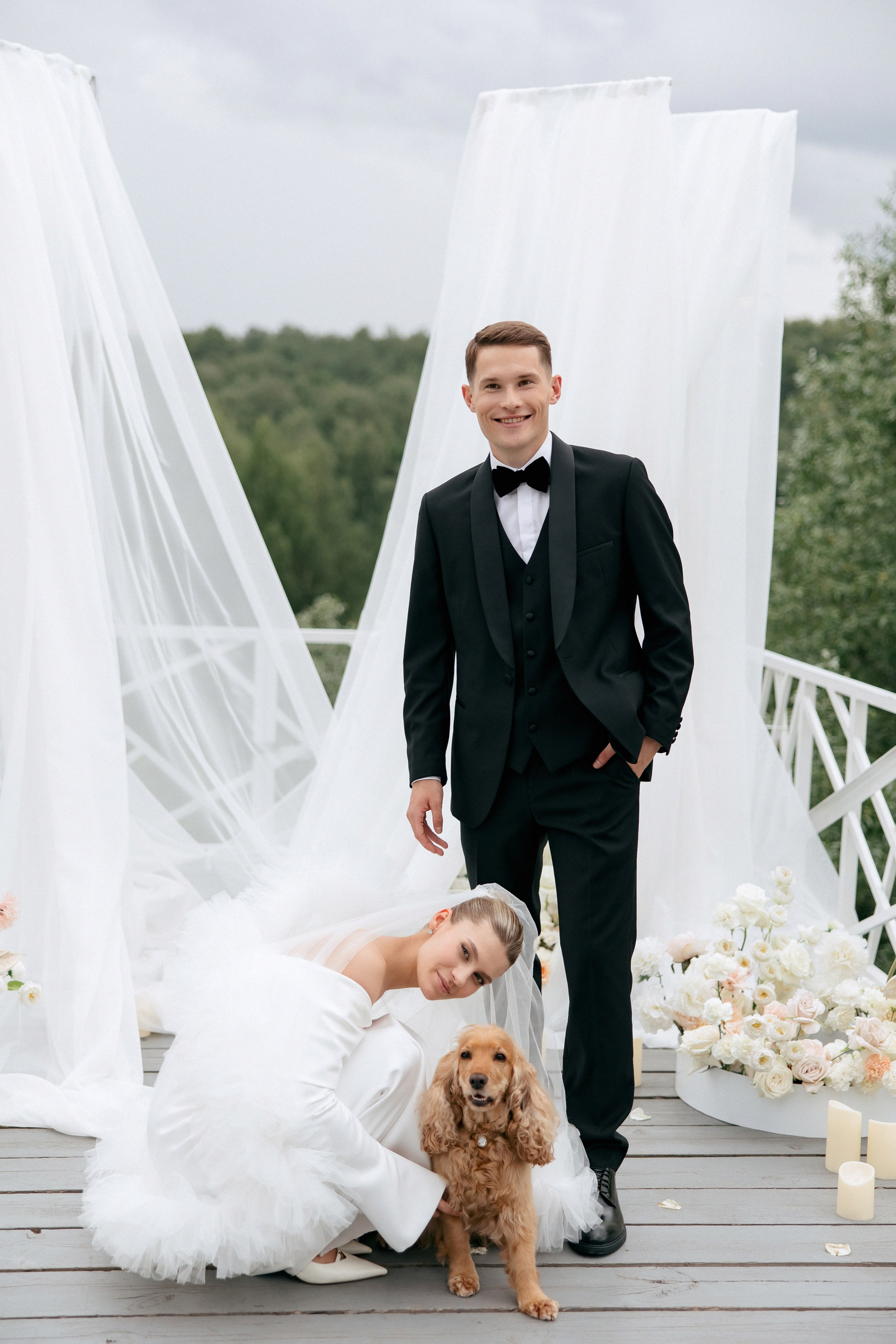 Свадебная фотосессия Настя, Макс и Карюша. Свадебный фотограф Москва