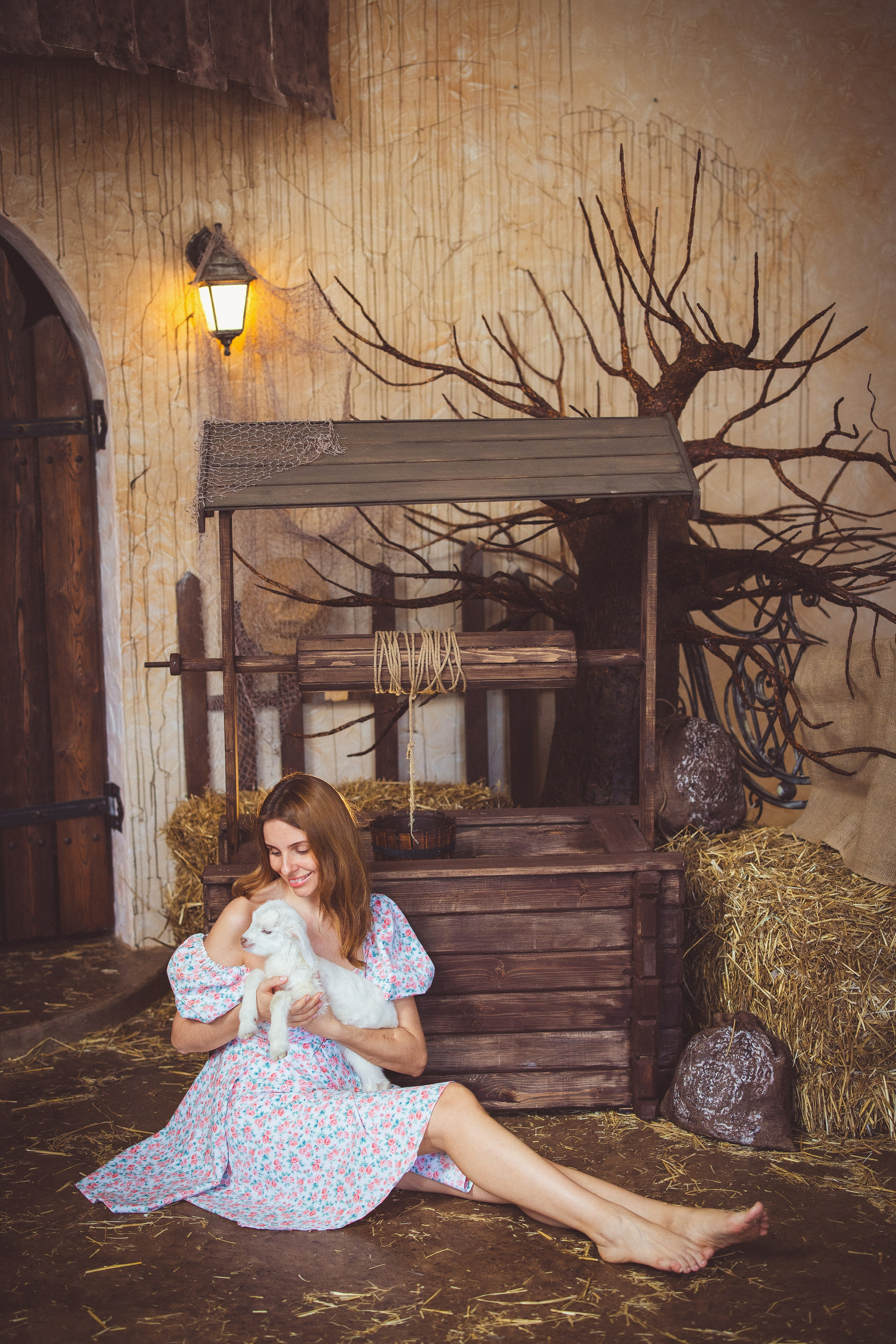 Пасхальный фотопроект с козочкой и утятами, в фотостудии «Эль» 2024 г. Семейный и детский фотограф в Краснодаре Анна Трашкова