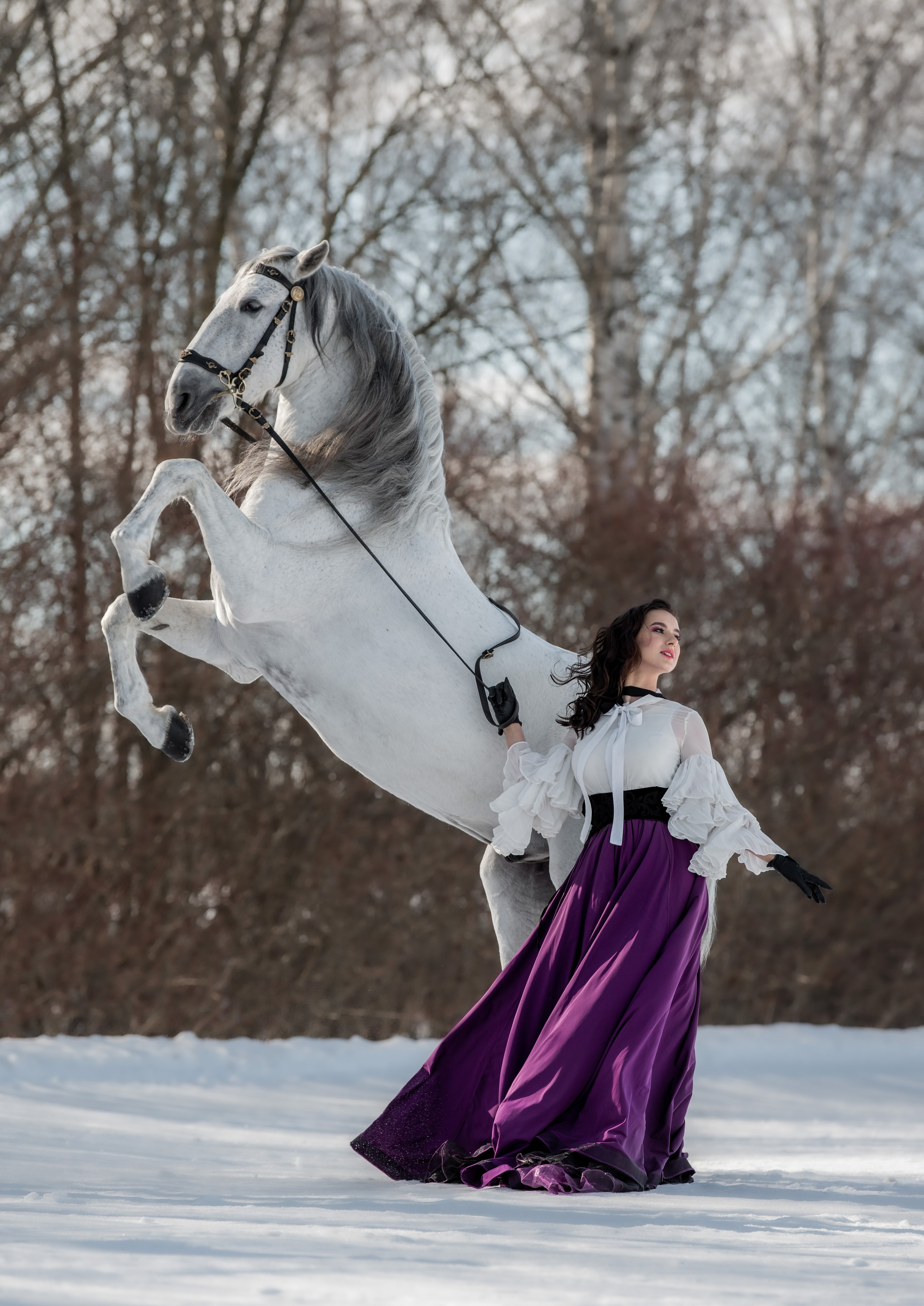 Красивые фото с лошадьми в платье