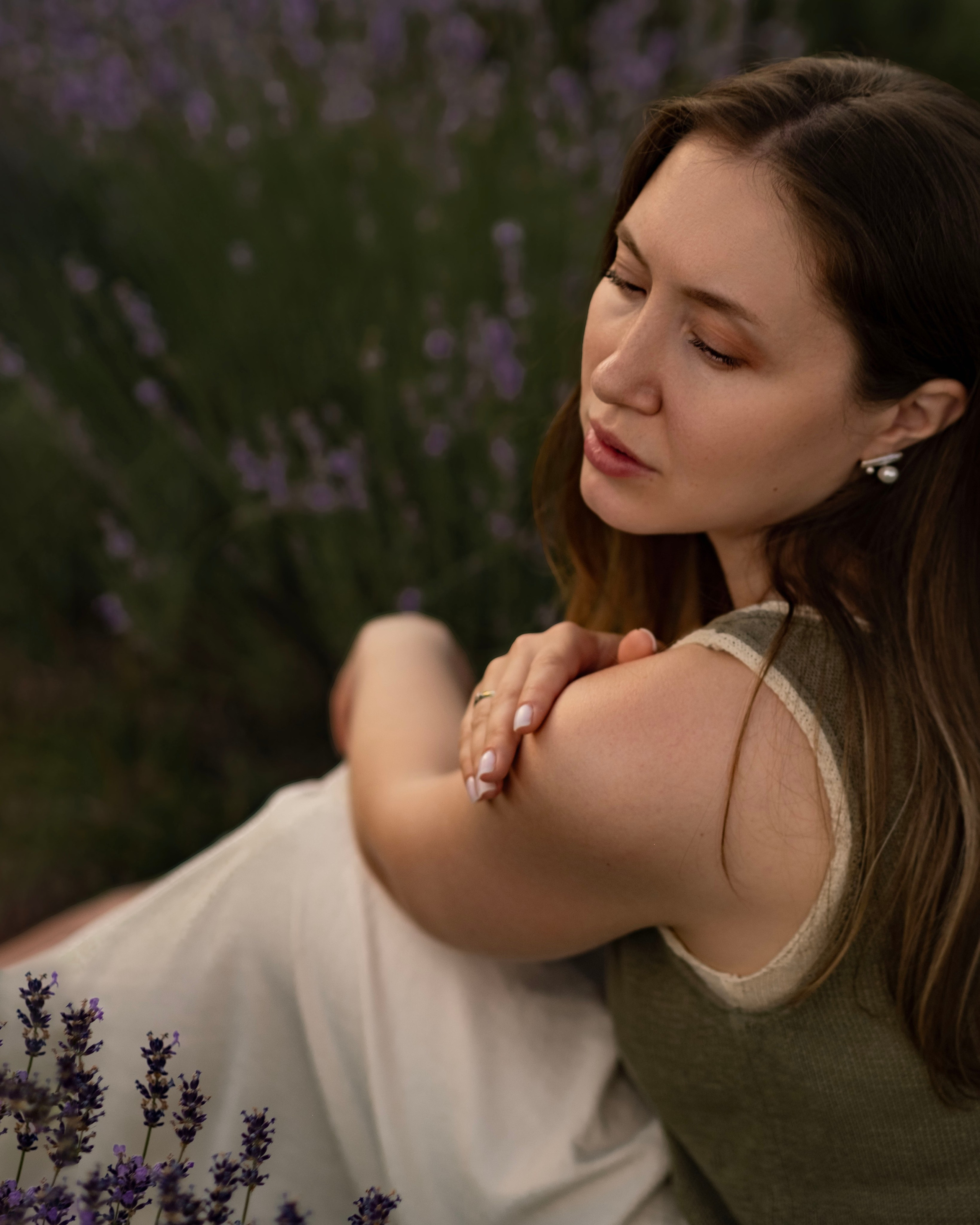 On a lavender field. Portrait photographer Olga Prokopova based in Budapest