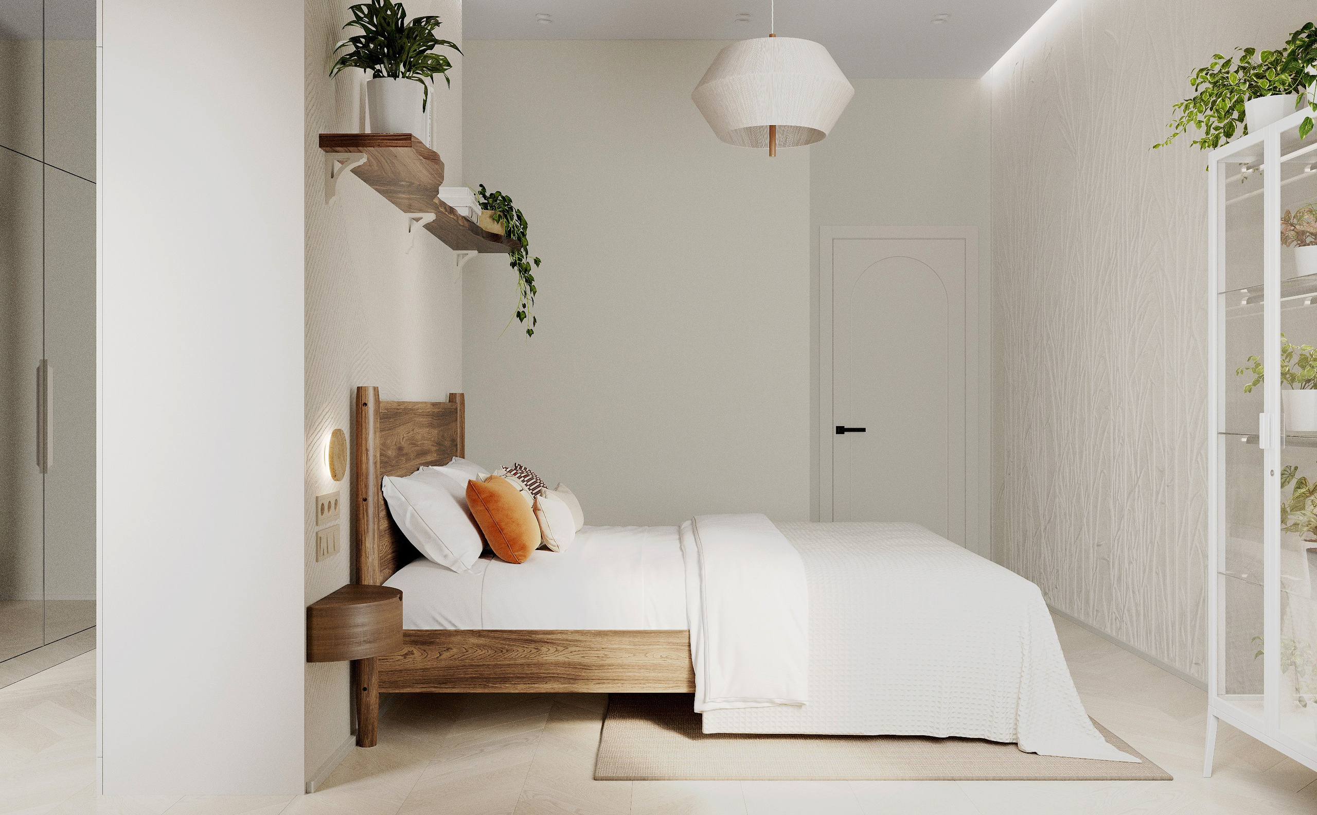 Спальня 20 м². 3D визуализатор интерьера Елена Петрук