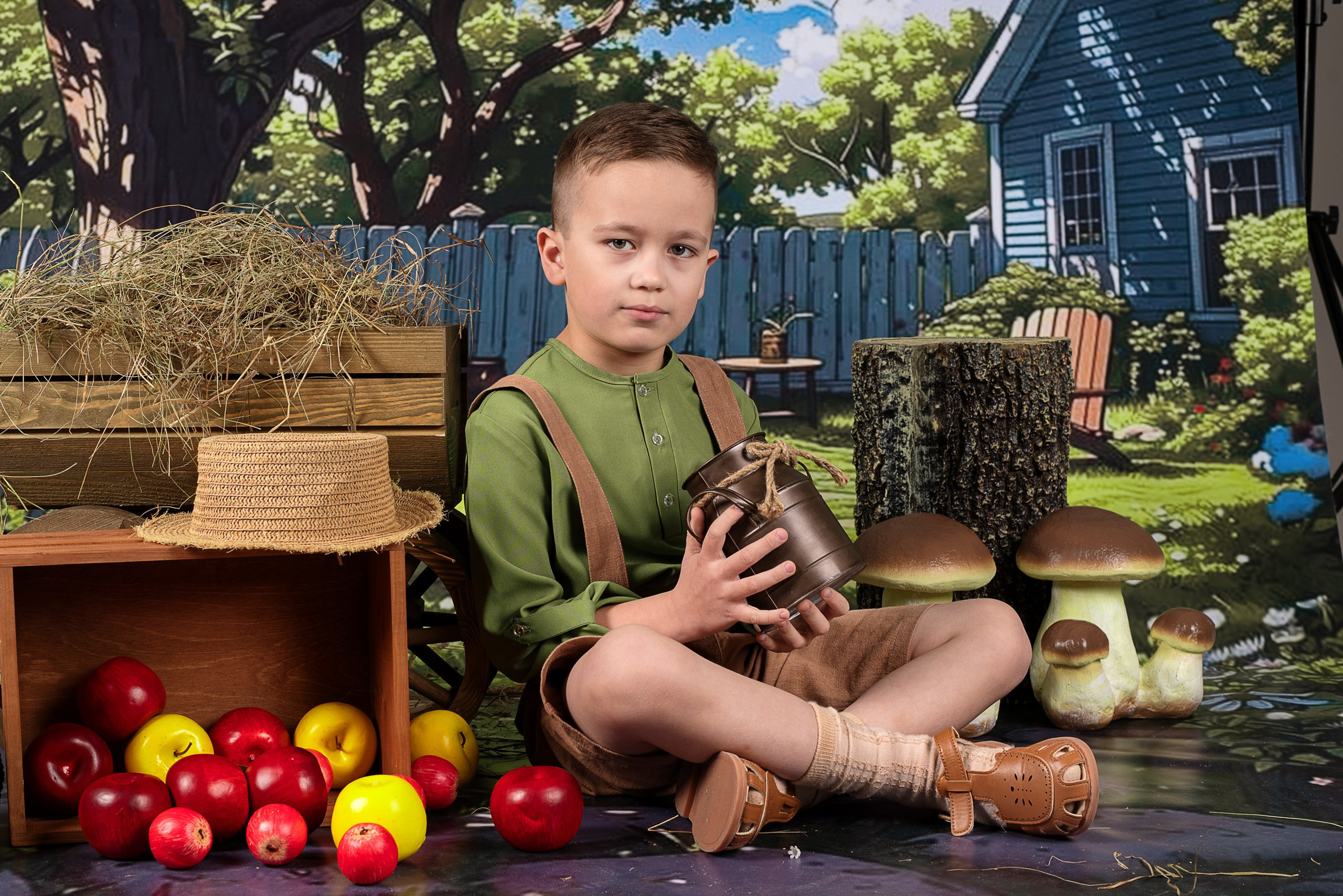 Сюжет «Деревенька». Детская фотостудия Виктории Шараповой