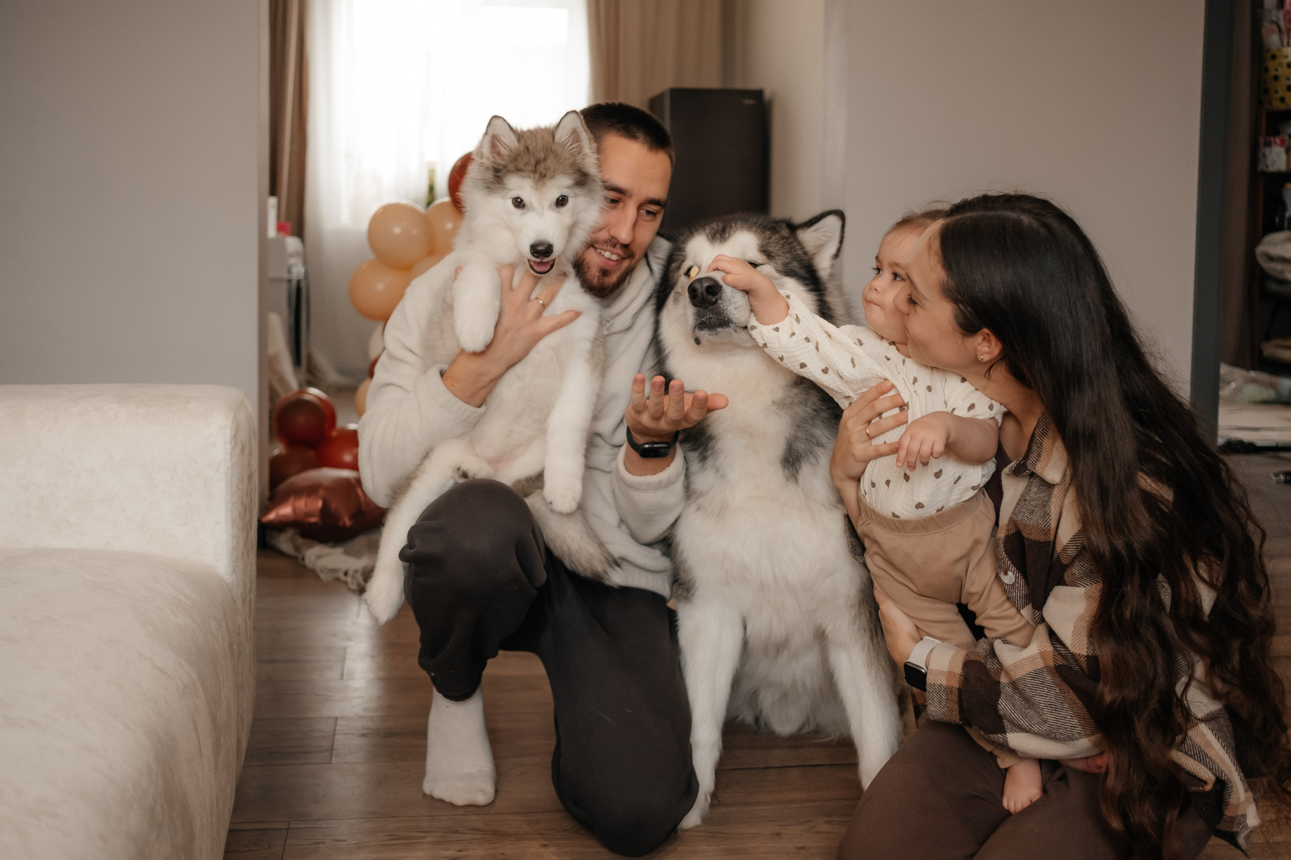 Катя, Саша и Еся | домашняя съемка. Фотограф в Новосибирске Диана Ильиных