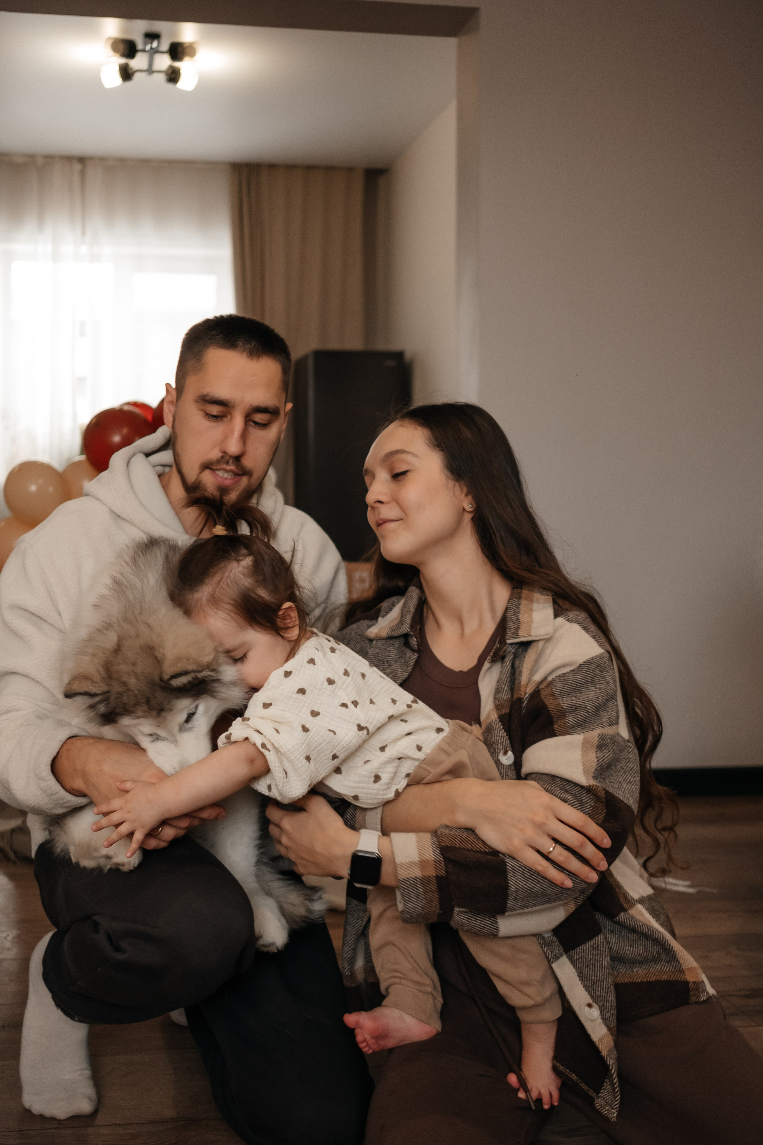 Катя, Саша и Еся | домашняя съемка. Фотограф в Новосибирске Диана Ильиных