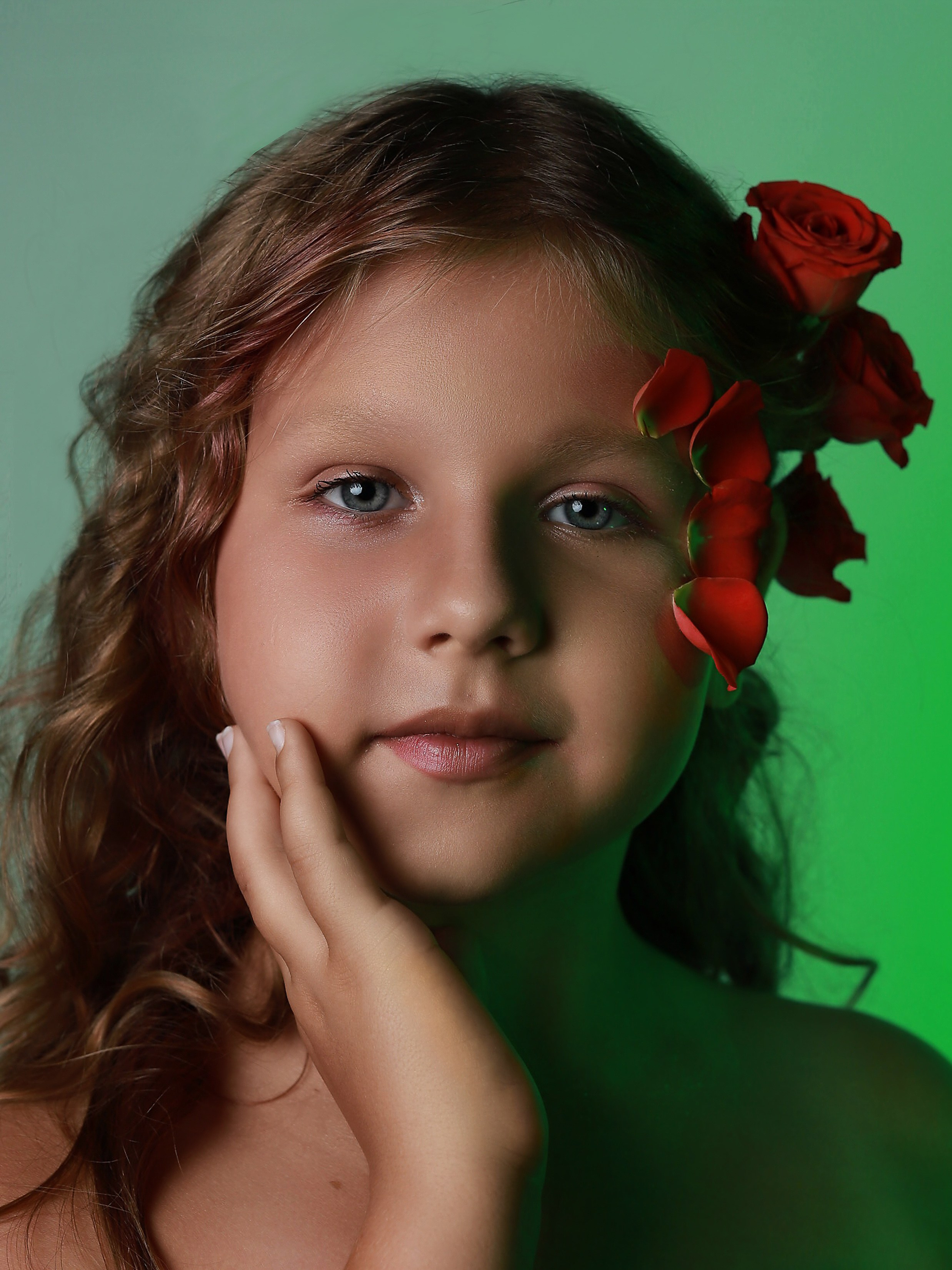 Портреты с цветами. Фотограф Юлия Мальцева
