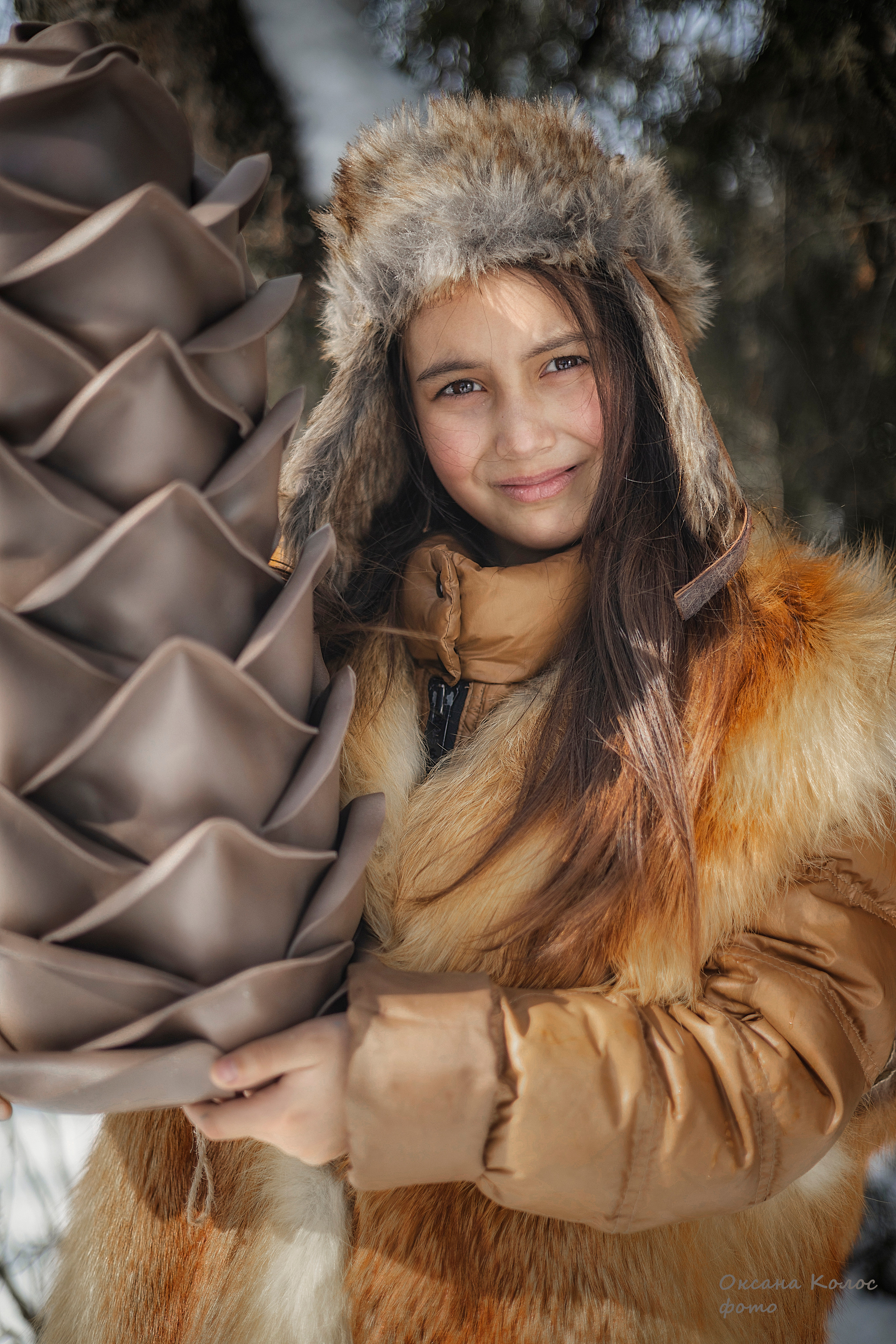 Зимние шишки и малышки. Семейный детский фотограф Краснодарский край Оксана Колос