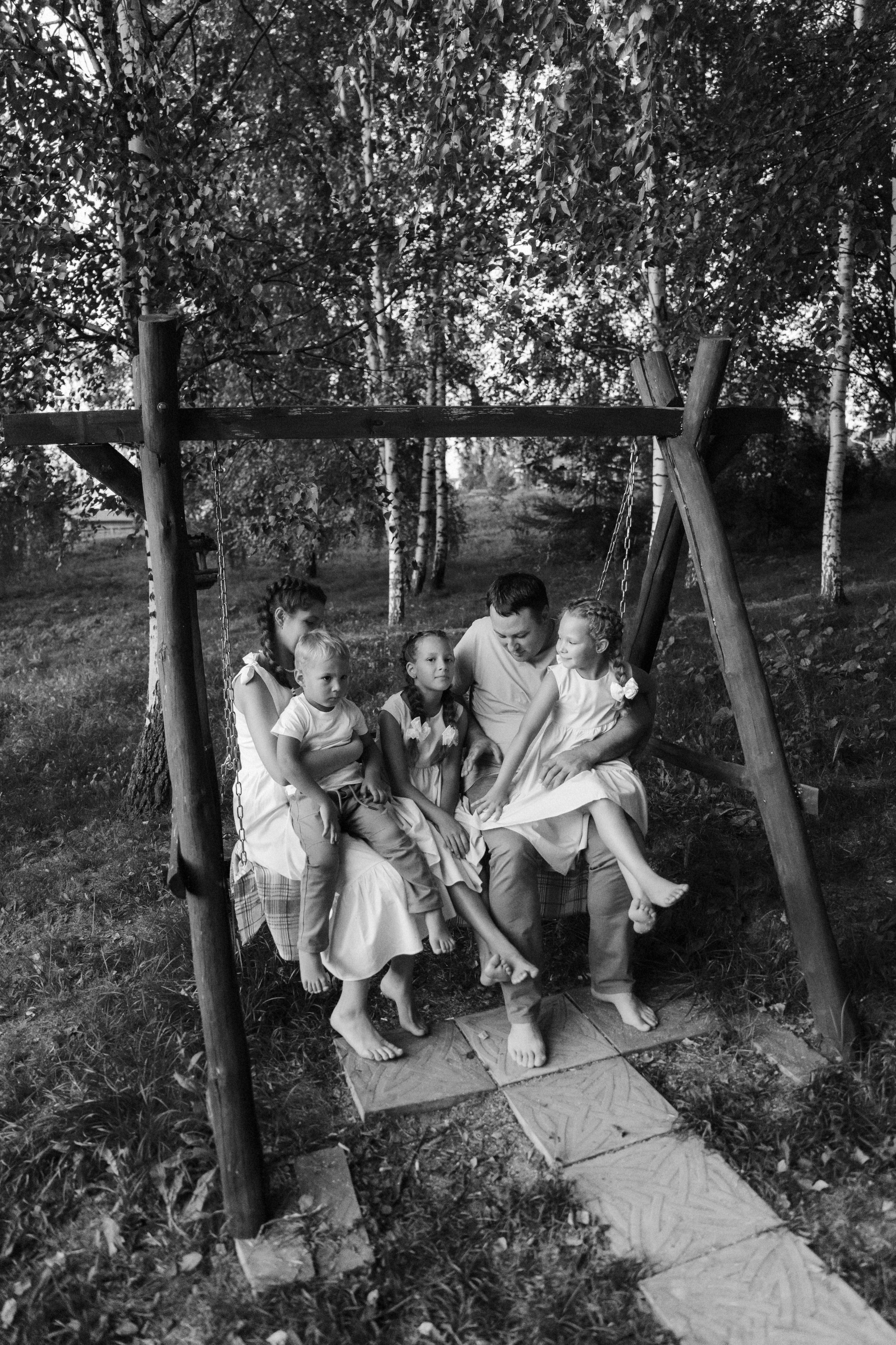Олег, Вика, Варя, Маша и Тима. Семейный фотограф • Домашние съемки в Нижнем Новгороде