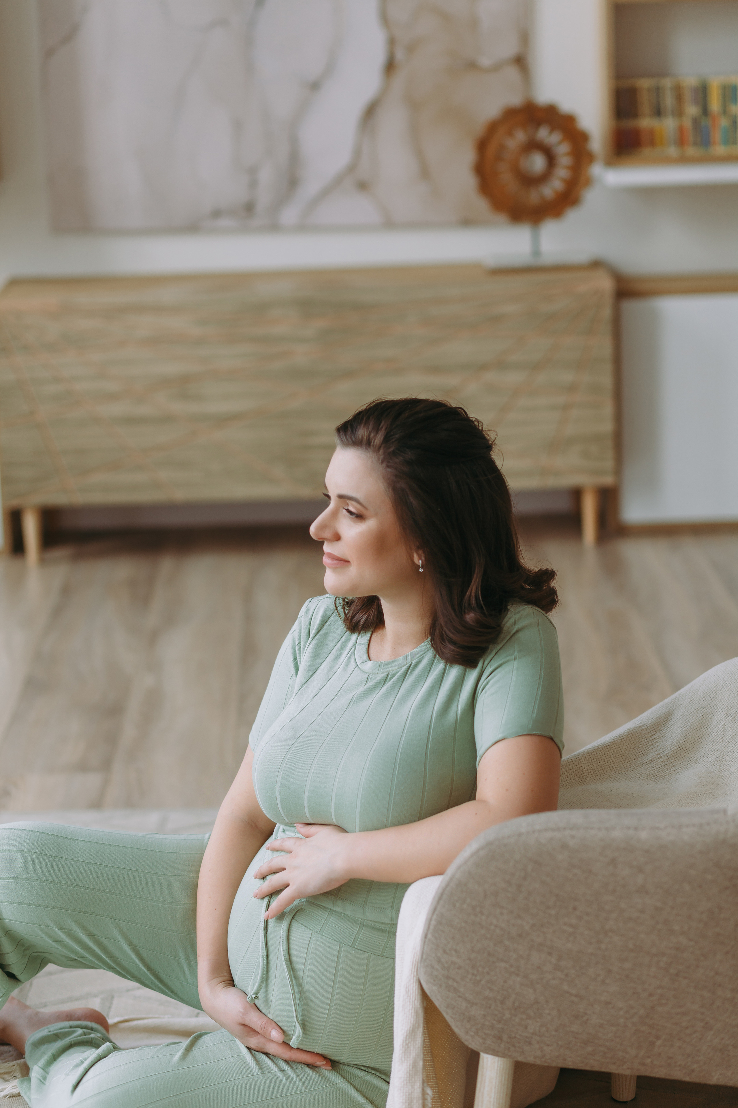 Фотосессия беременности в фотостудии Кросс. Фотограф Александра Сыщенко