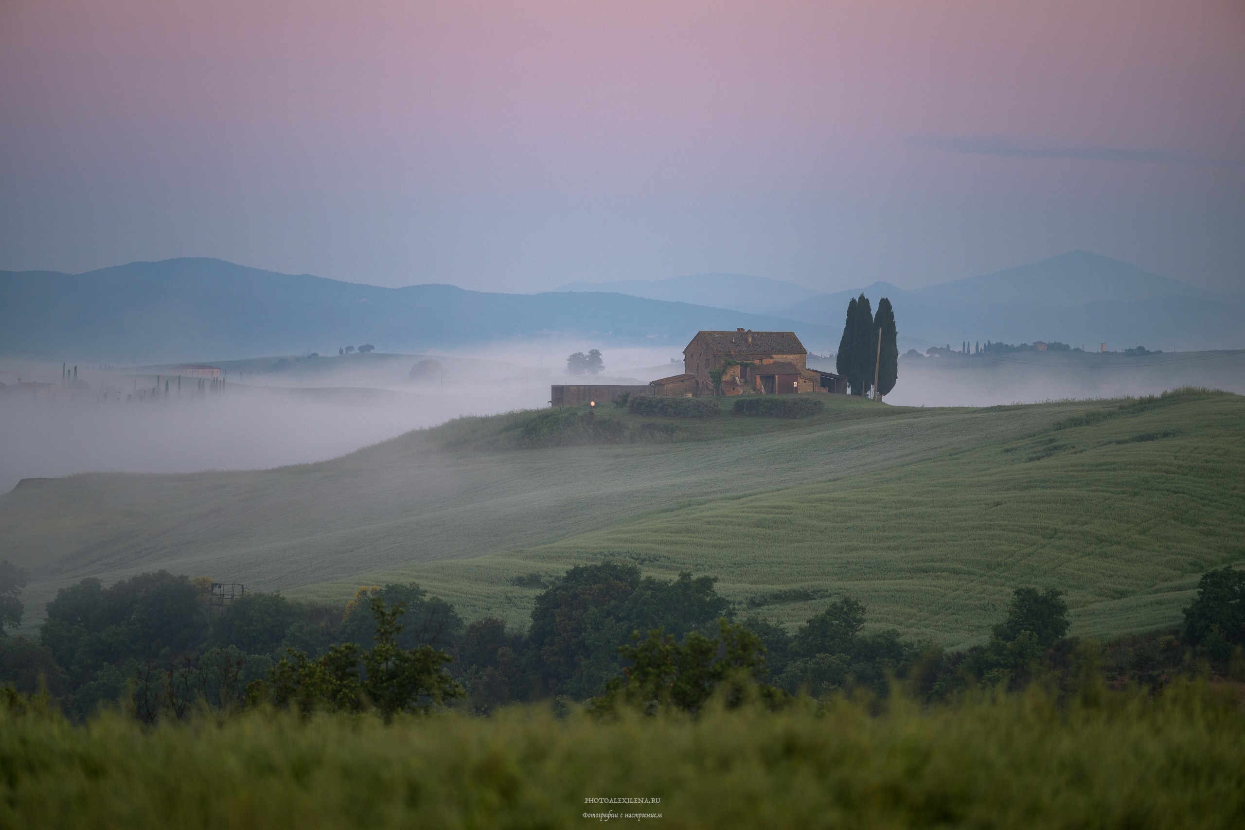 Волшебное утро в Тоскане. Авторские стильные фотокартины